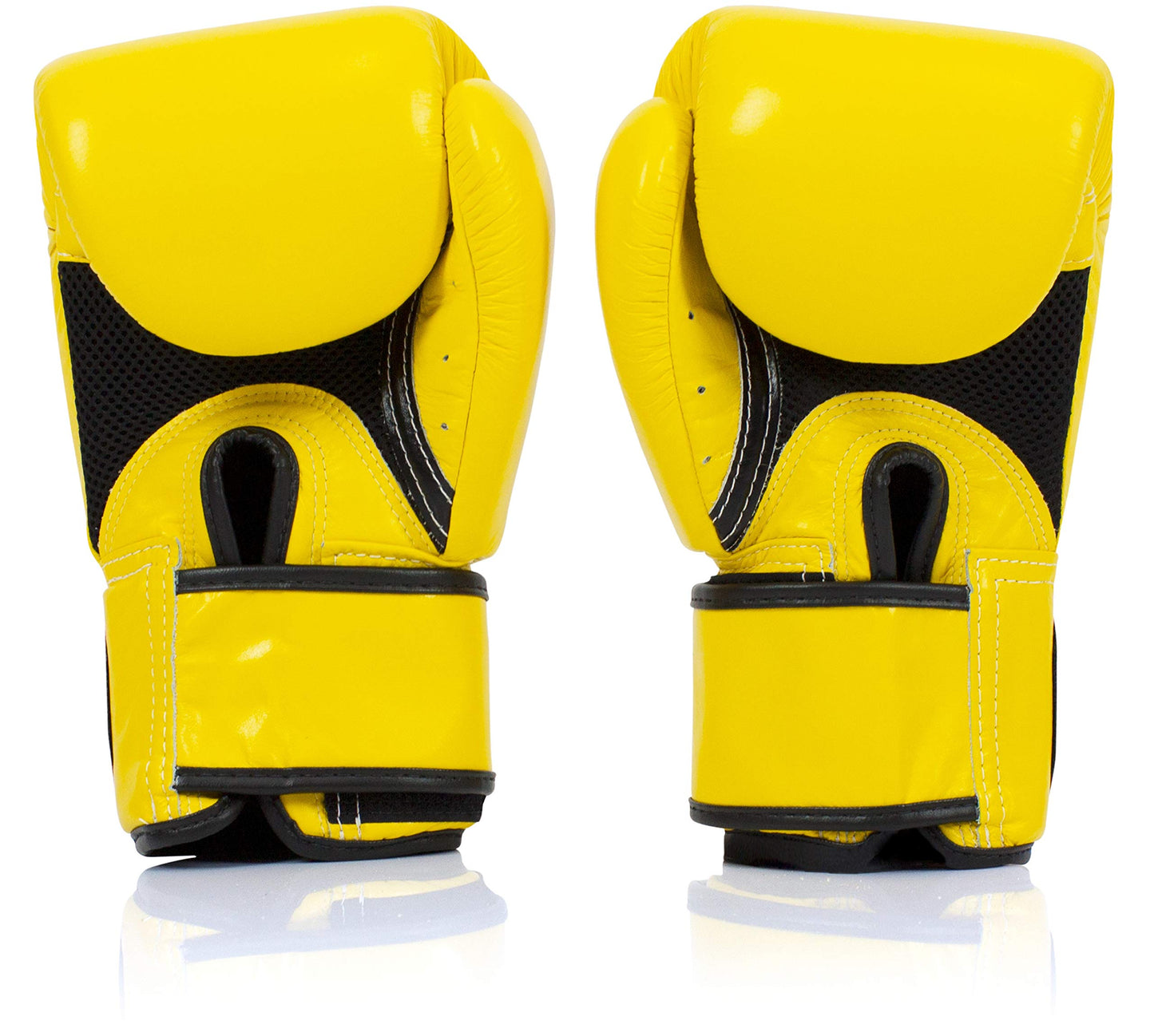 Fairtex BGV1BR Muay Thai Boxing Breathable Gloves for Men, Women, Kids | MMA Gloves, Kickboxing, Gym, Workout | Premium Quality, Light Weight & Shock Absorbent 14 oz Boxing Gloves-Yellow