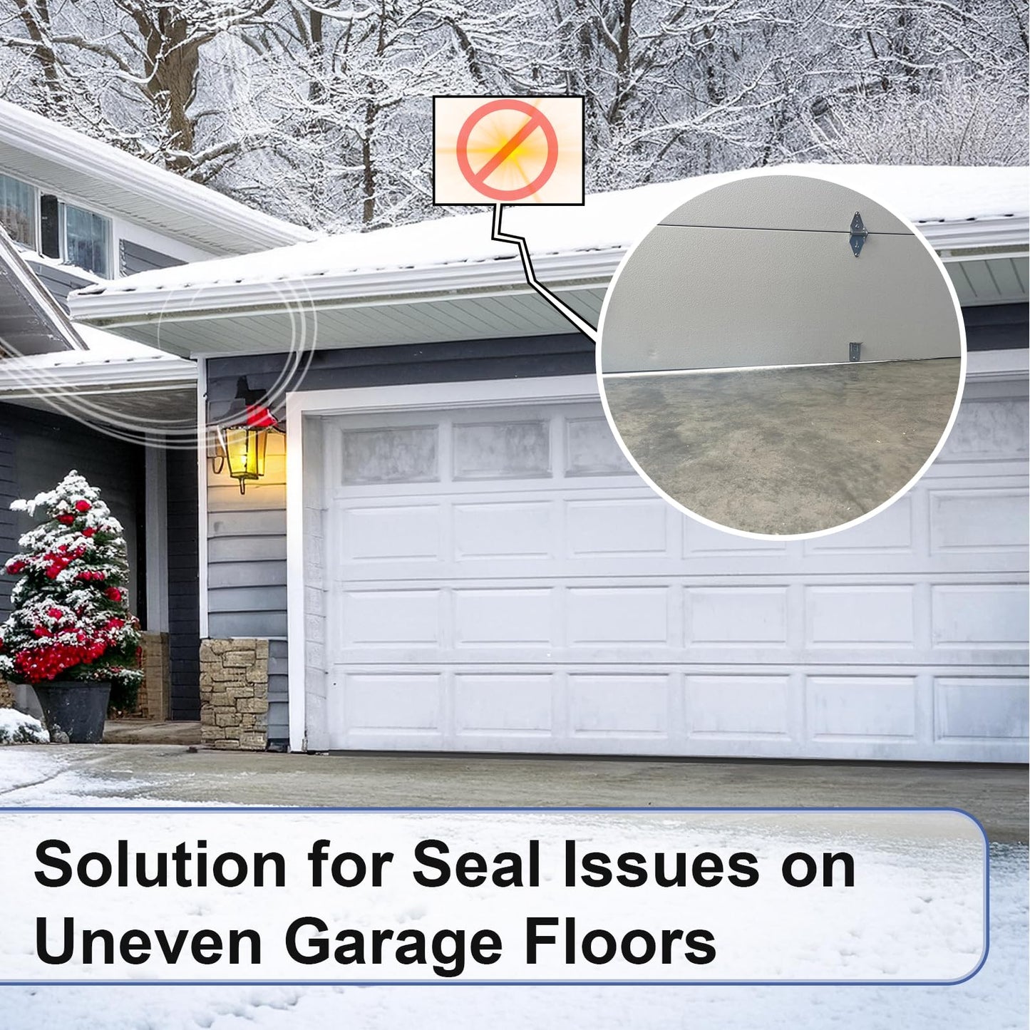 Garage Door Seals Bottom Rubber - 16.5 Feet Weatherproof EPDM Rubber, Easy DIY Trim-to-Fit Installation Kit, Custom-Fit, Durable Seal for Energy Efficiency & Home Protection
