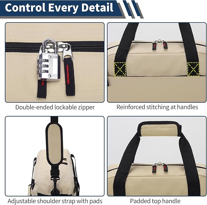 Small Gym Bag with Wet Pocket - 14 inch Mini Duffle Bag for Men & Women Lightweight Carry On Bag for Travel Sport - Camel