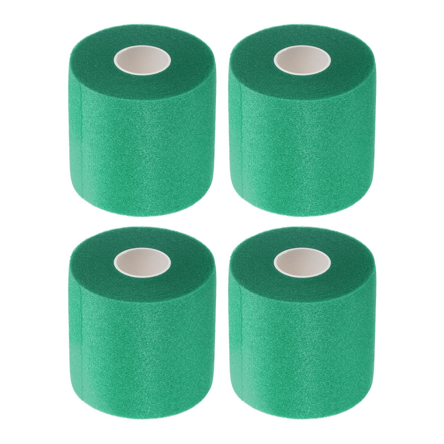PATIKIL Foam Pre Wrap Athletic Tape 2.75 Inch x 30 Yards, 4 Rolls Non-Adhesive Prewrap Headbands for Hair Soccer Sport Wrists Elbows Knees Ankles, Dark Green