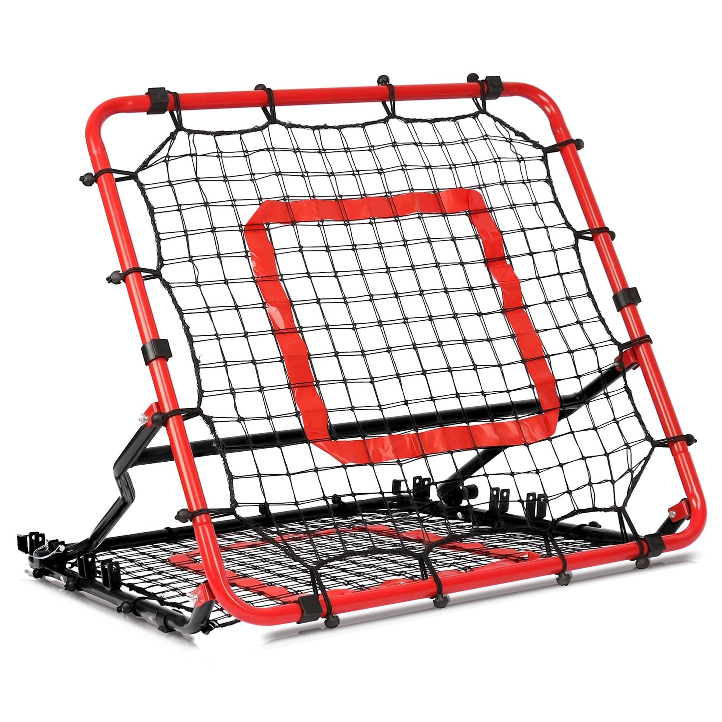 Storgem Baseball Softball Rebounder Net, Pitch Back Rebound Net,Soccer Rebound Net, Fielding Rebounder(Red-Black)