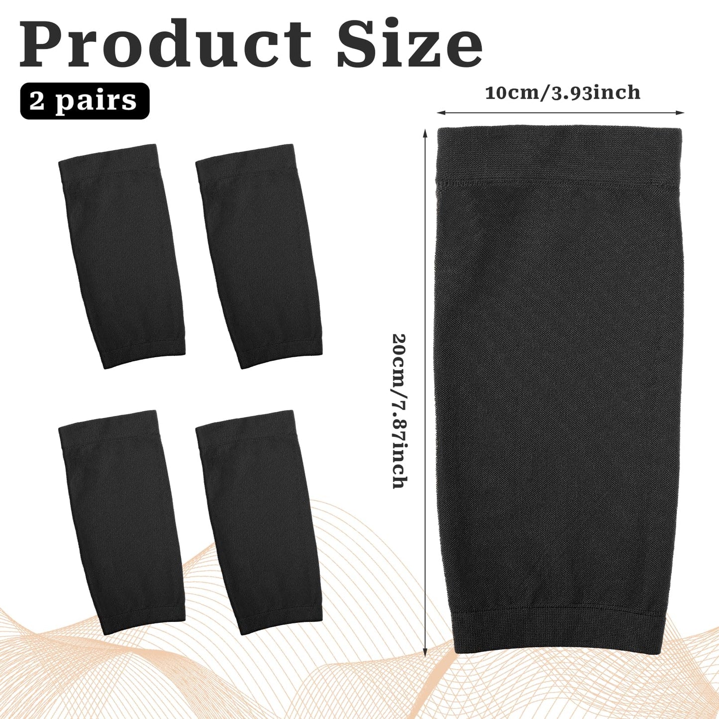 2 Pairs Forearm Tattoo Cover up Sleeve Tattoo Sleeves for Women Forearm Tattoo Cover Sleeve Arm Sleeves for Women Men(Black, 7.9 X 3.9 Inch)