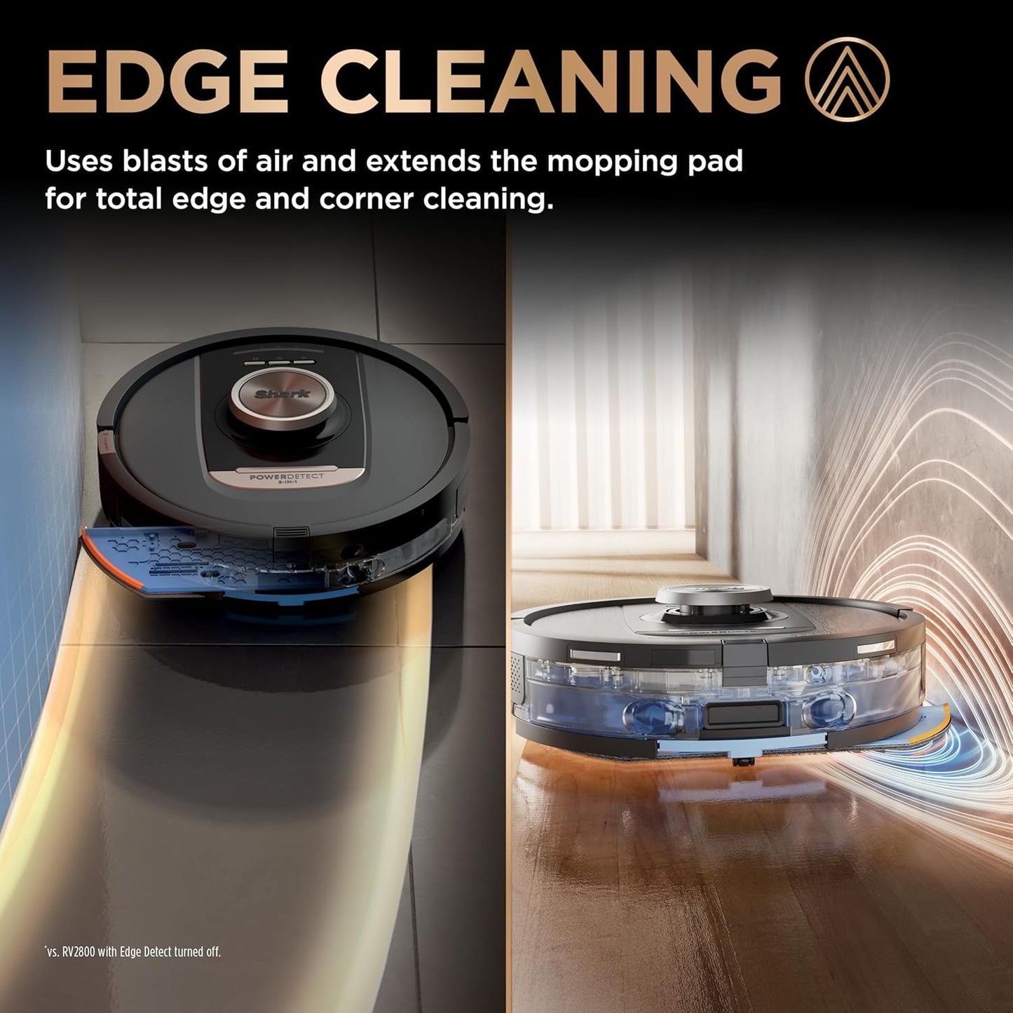 Shark Robot Vacuum & Mop Combo - PowerDetect NeverTouch Pro, Self-Emptying & Self-Cleaning, Black
