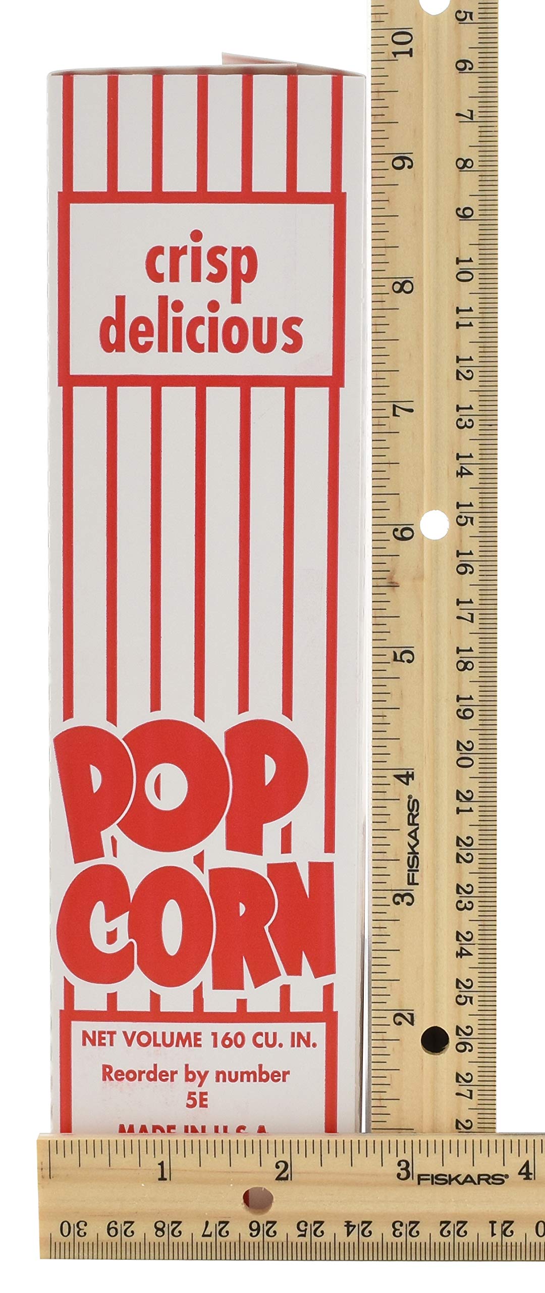Snappy 5-E Red and White Close Top Popcorn Boxes, 3.3 Oz, 250 Pack