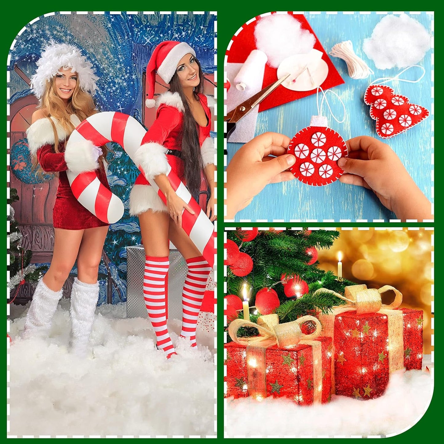 Riakrum Fake Snow Decor - Artificial Fluffy Fiber Stuffing for Tree Covering | 120g White Snow