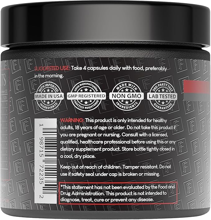 Heart of Steel: 10-in-1 Metabolic Maximizer Nitric Oxide Supplement, Blood Pressure Support, L Arginine, L Citrulline Natural Pre-Workout: Energy Management 240 Count (2 Pack)