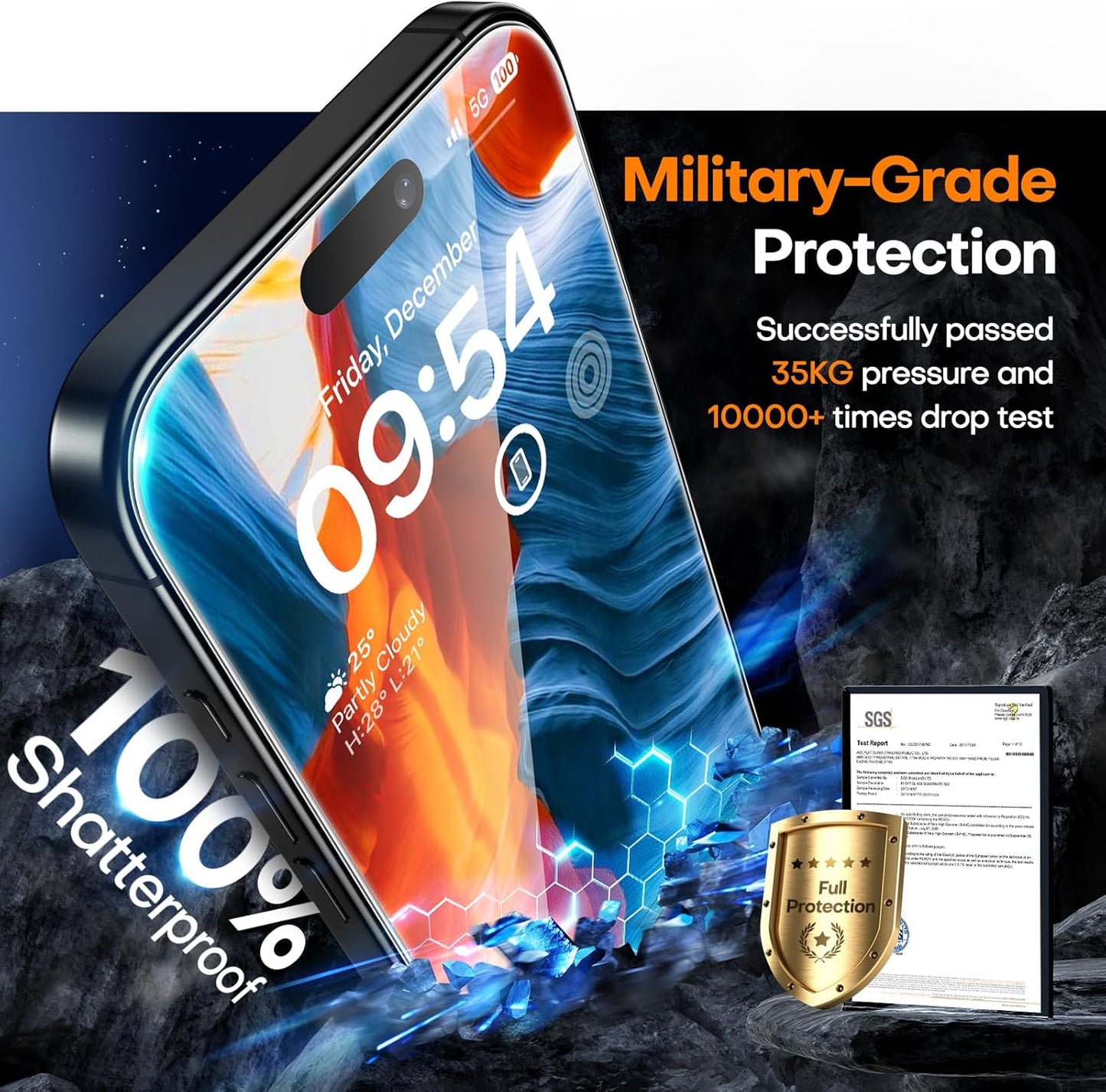 4 1 15 3 Pack 1 9H 15 TAURI in for iPhone Pro Max Screen Protector, Tempered Glass Film + Dust Free Easy Installation