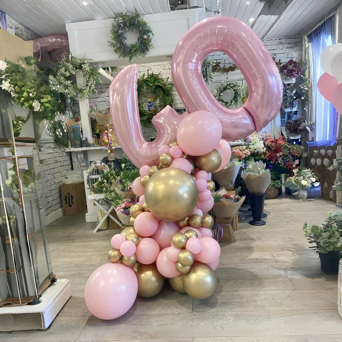 Pastel Pink 40" Balloon Number 0 by [Brand Name] - Large Foil Number Balloons 0-9 for Celebrations
