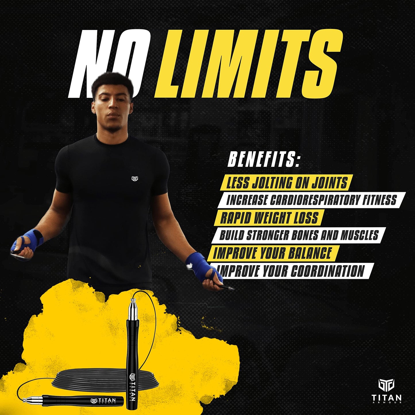 Titan Armour® Speed Rope - Professional Self-Locking & Adjustable, Adult Speed Jump Ropes for Fitness | 2 x Steel Ropes, Cable Protector & Travel Case | Jump Rope Crossfit, Boxing, Fitness MMA for Men & Women