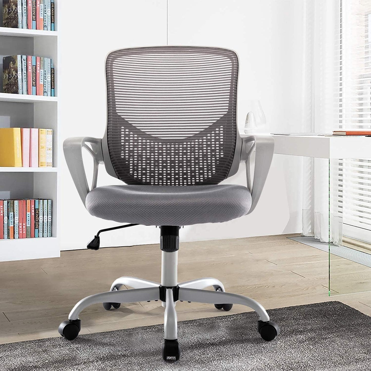 Regine Switzerland Ergonomic Office Chair - Adjustable Rolling Mesh Design with Lumbar Support | Modern Mid Back
