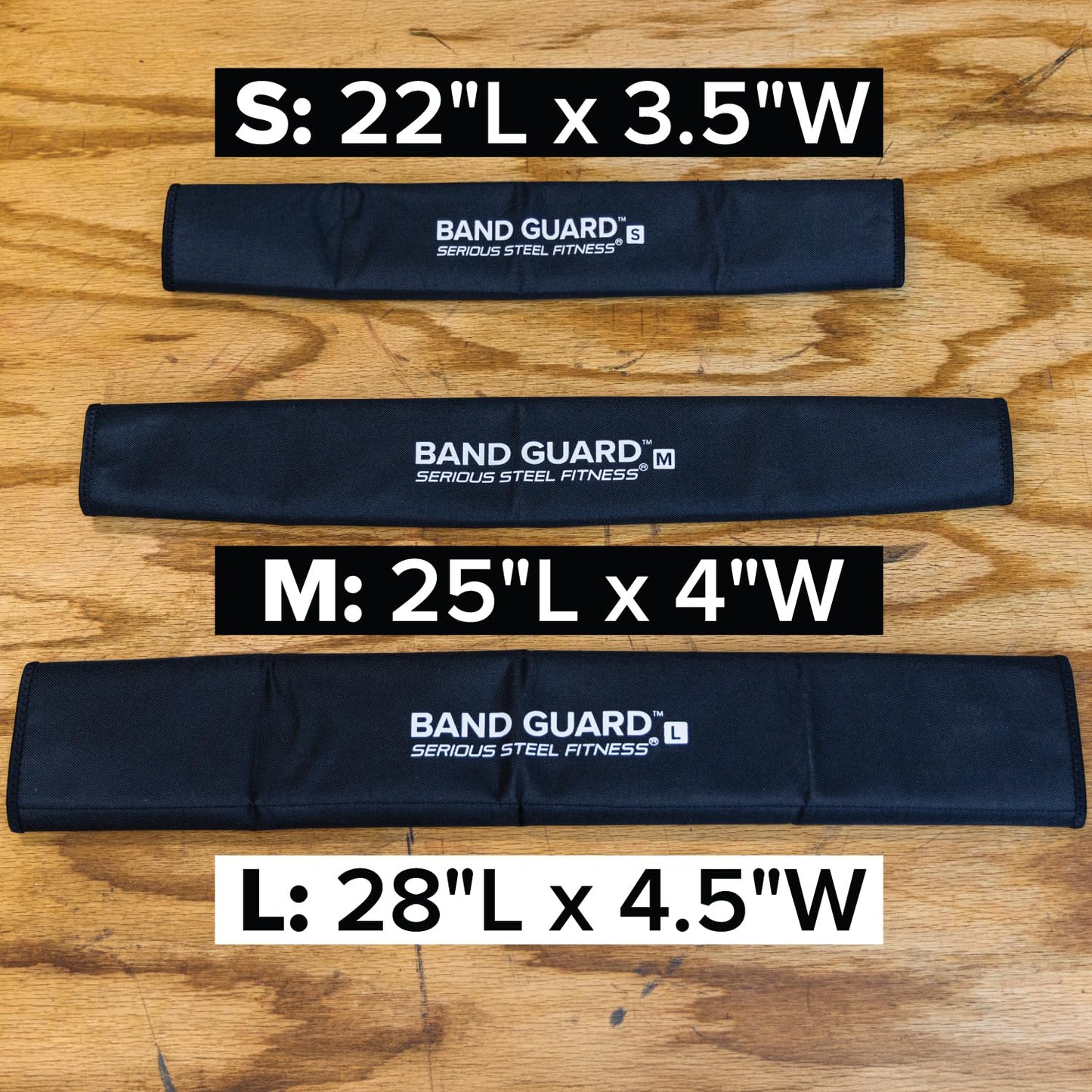 Serious Steel Fitness Band Guard - Protective Resistance Band Sleeve Protection from The Ground, Concrete, Sharp Edges. (Large)