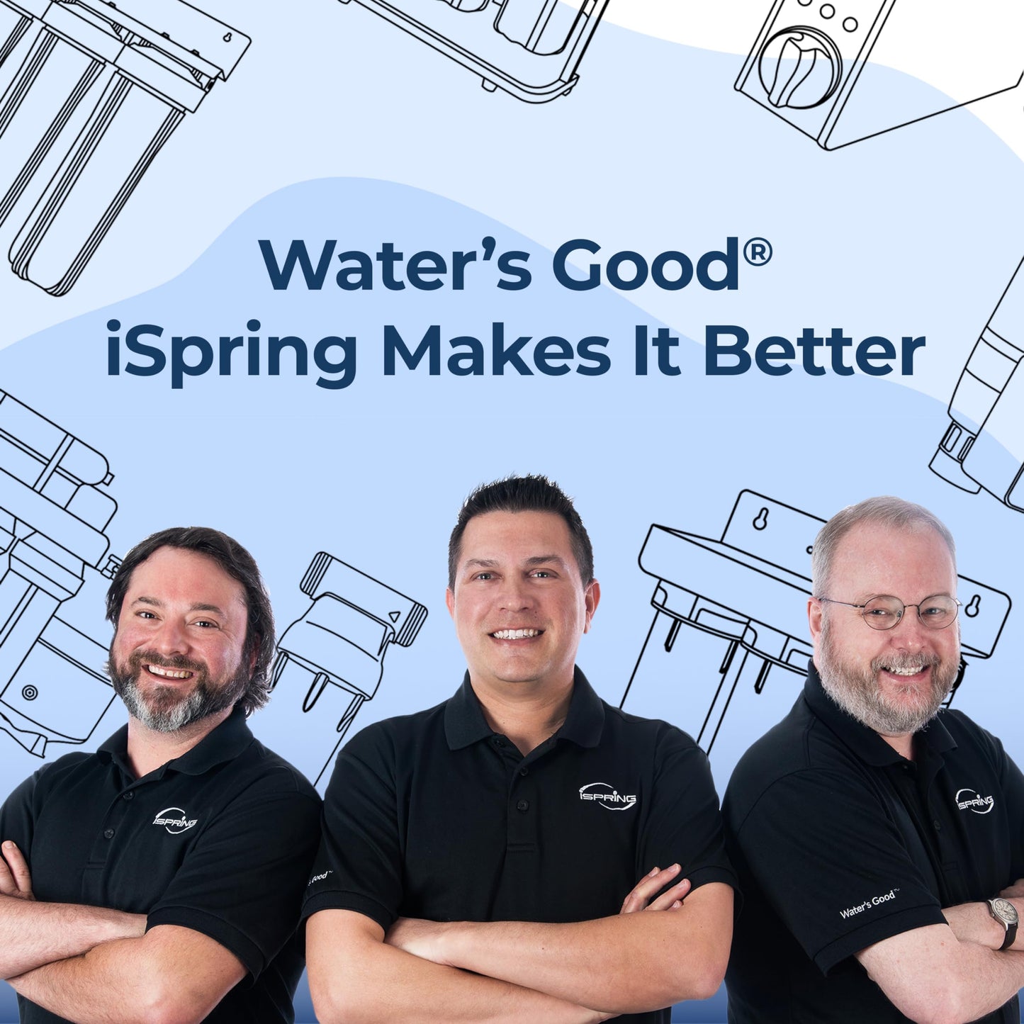 iSpring Whole House Water Filter System, Reduces Chlorine, Chloramine, Lead, Water Filter Lasts up to 5 Years, Model: WF1054