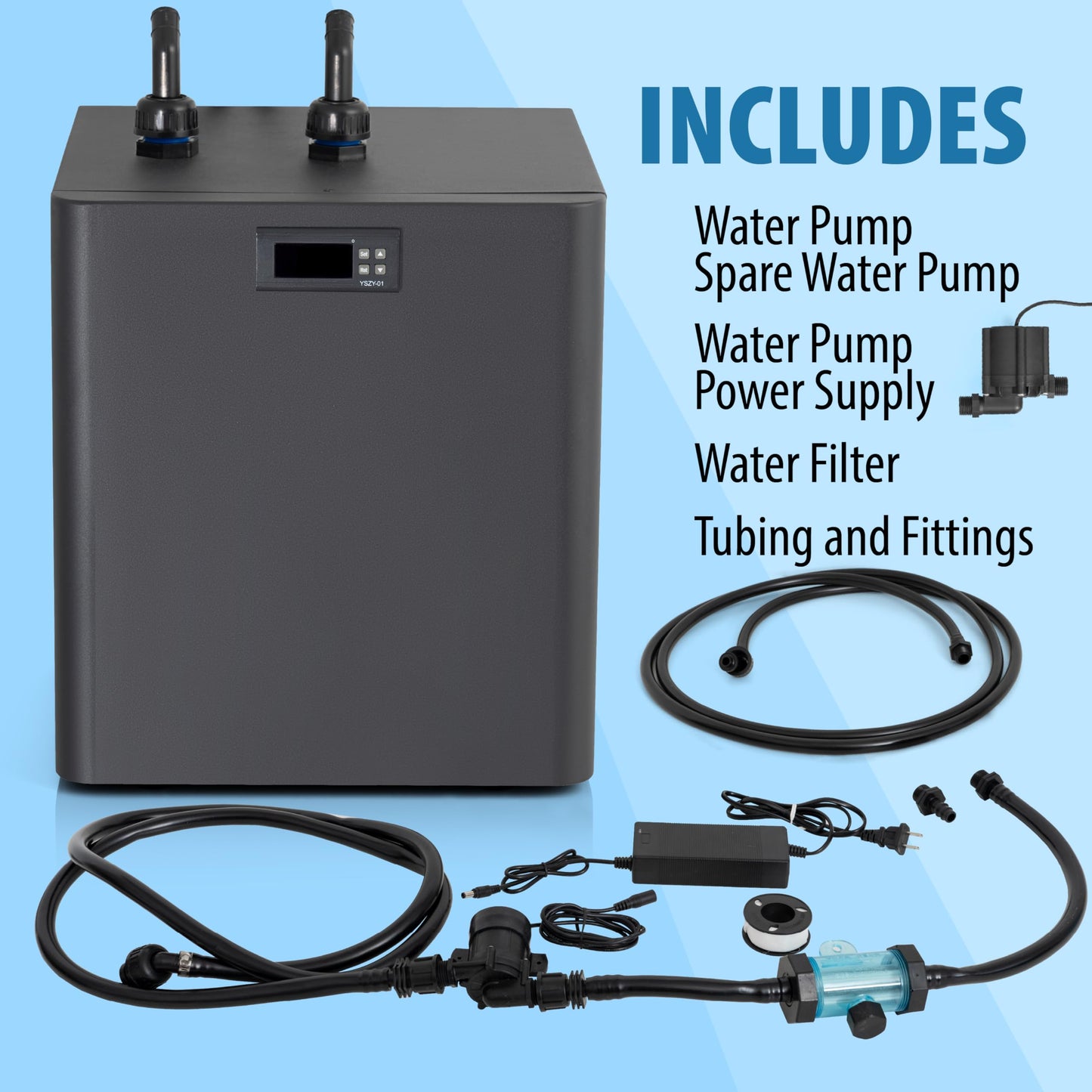Polar Revive Chiller 2.0 for Ice Bath and Cold Plunges including all hoses and pumps. 1/3 HP, 2/3 HP, 1 HP Models (1/3 HP)