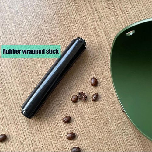 Barista Style Coffee Knock Box - 4.6 In Removable Plastic Knock Rod | Non-Slip Base Espresso Accessory (Black)