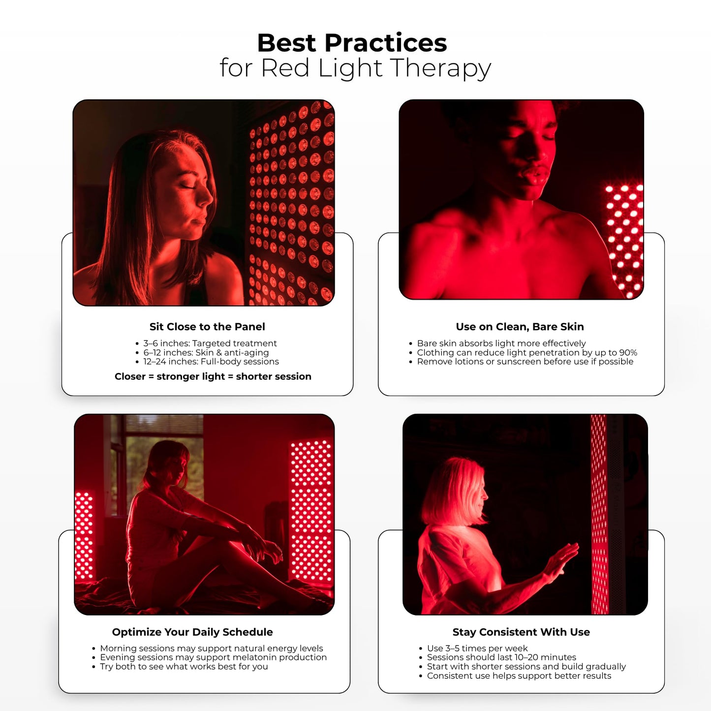 Makiuri Red Light Therapy Panel for Full Body | 630 nm, 660nm, 810nm, 830nm, 850nm | Clinical Grade Red & Near-Infrared LED Light Therapy (5 Wavelengths) | High Irradiance | Neptune (White 300 LED)
