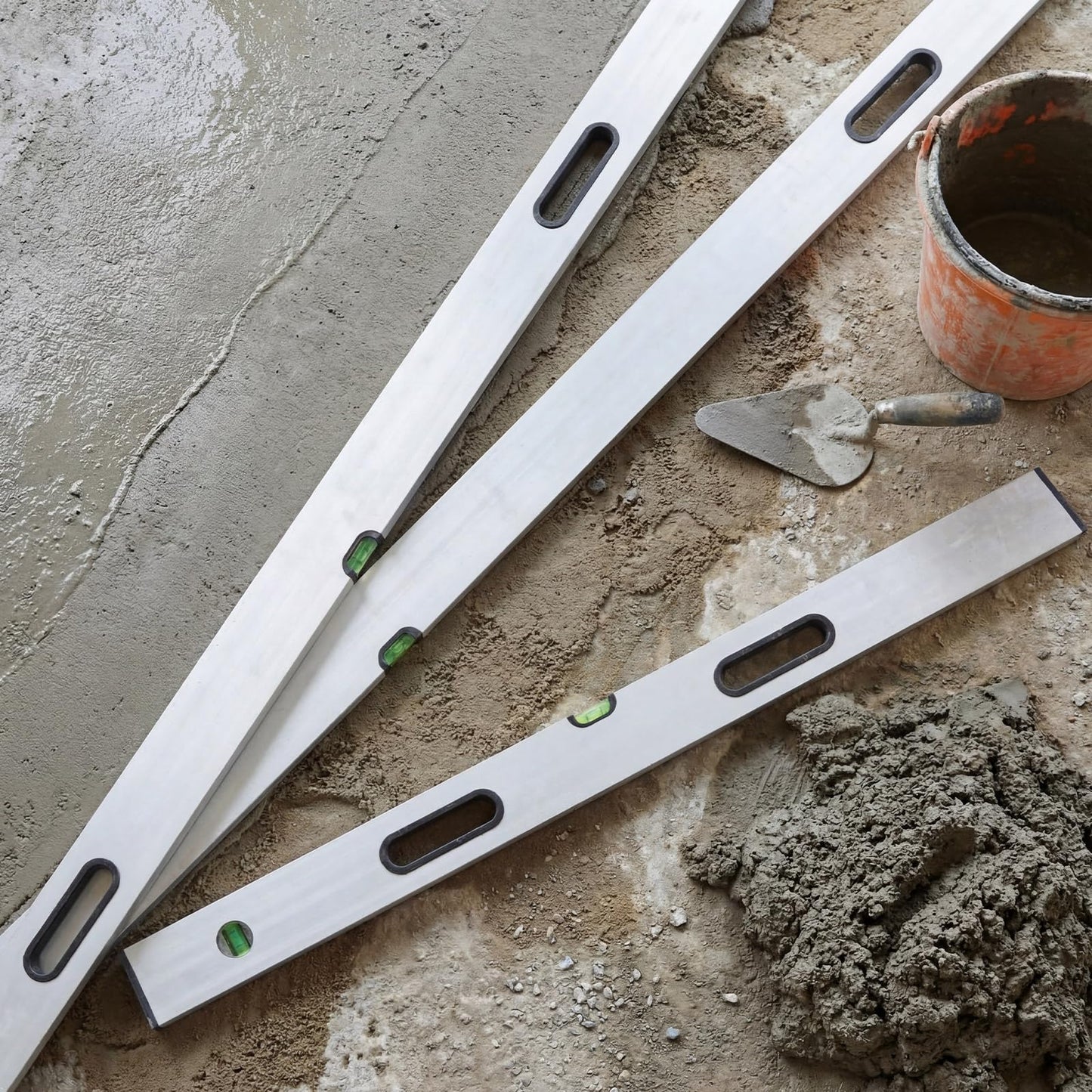 BreezeHug 3 Pack Aluminum Alloy Concrete Screed Level Set 39" 59" 78" Heavy-duty Screeding Tool with Molded Handles for Slab Floor Patio Driveway Concrete Laying Commercial Construction