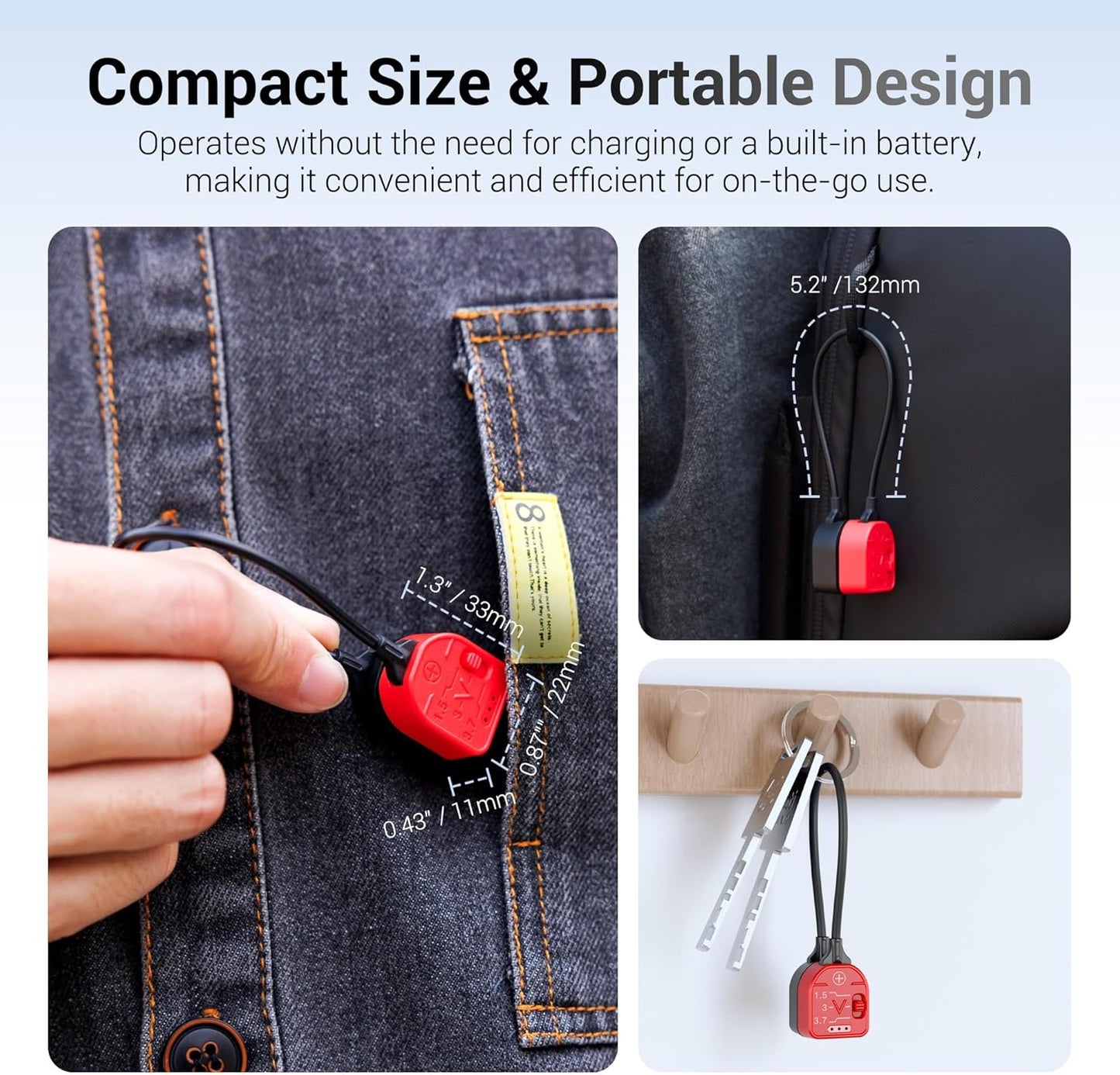 Kiorafoto CR2032, 3 CR2025 CR2450 LR44 1.5V 3V 3.7V Portable Magnetic Battery Tester for AA AAA C Compact Universal