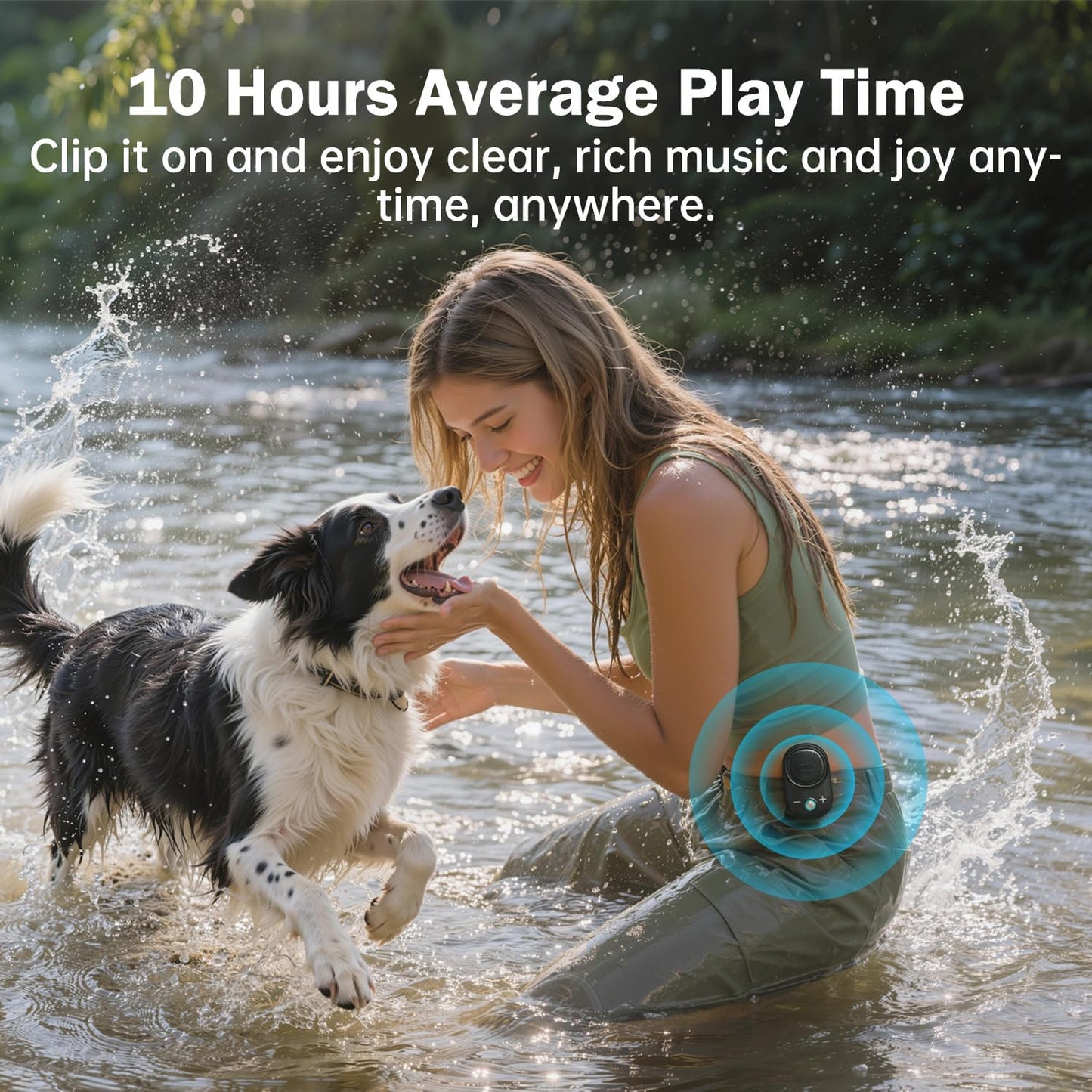 Divoom IP67 10H Itour-S Wearable Bluetooth Speaker, Waterproof Dustproof, Portable Small Clip-On Bluetooth Speaker