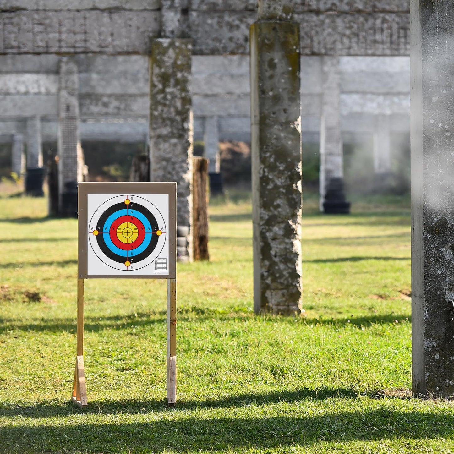 Fainne 200 Sheets Paper Targets for Shooting 12 x 12 Inch High Visibility Shooting Range Targets Bulk for Indoor Outdoor Pistol Practice Archery Airsoft Hunting Accessories(5 Ring Circular)