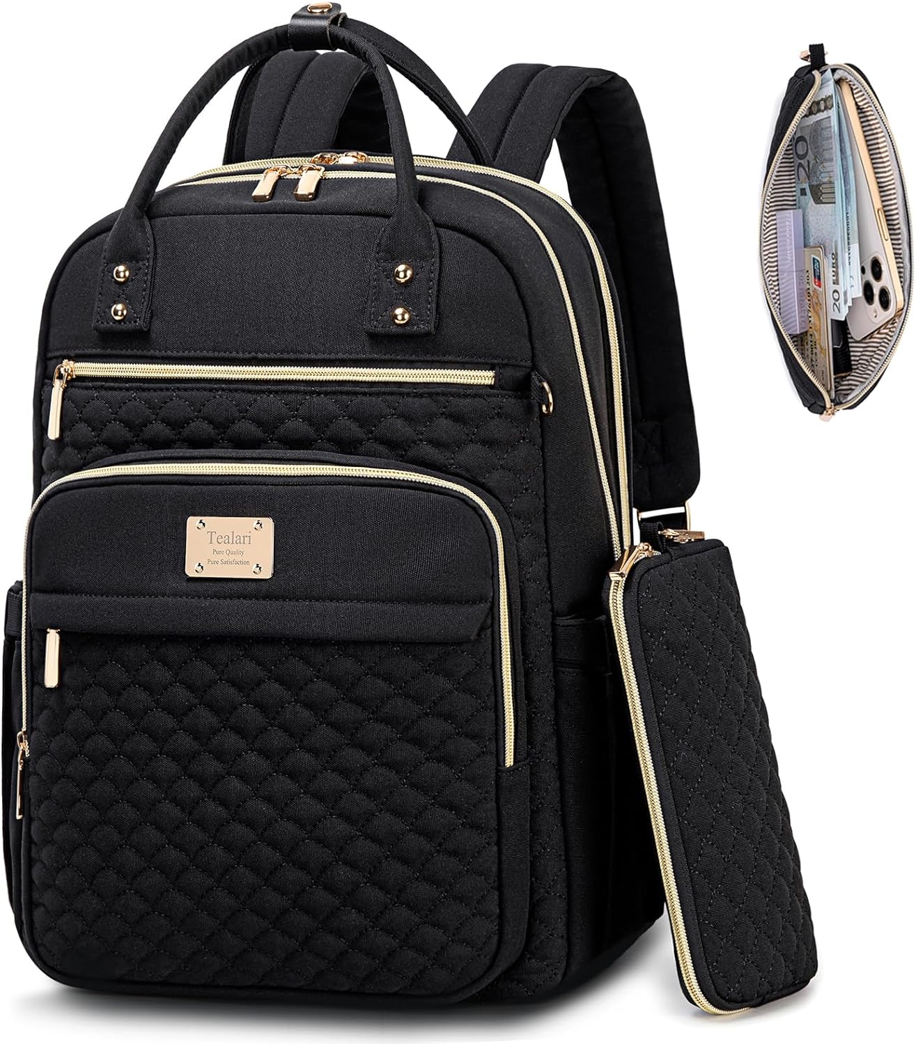 Tealari Backpack Women,15.6 Inch Backpack Backpack,College Laptop for Laptop for Work,Water Resistant Travel Bookbag