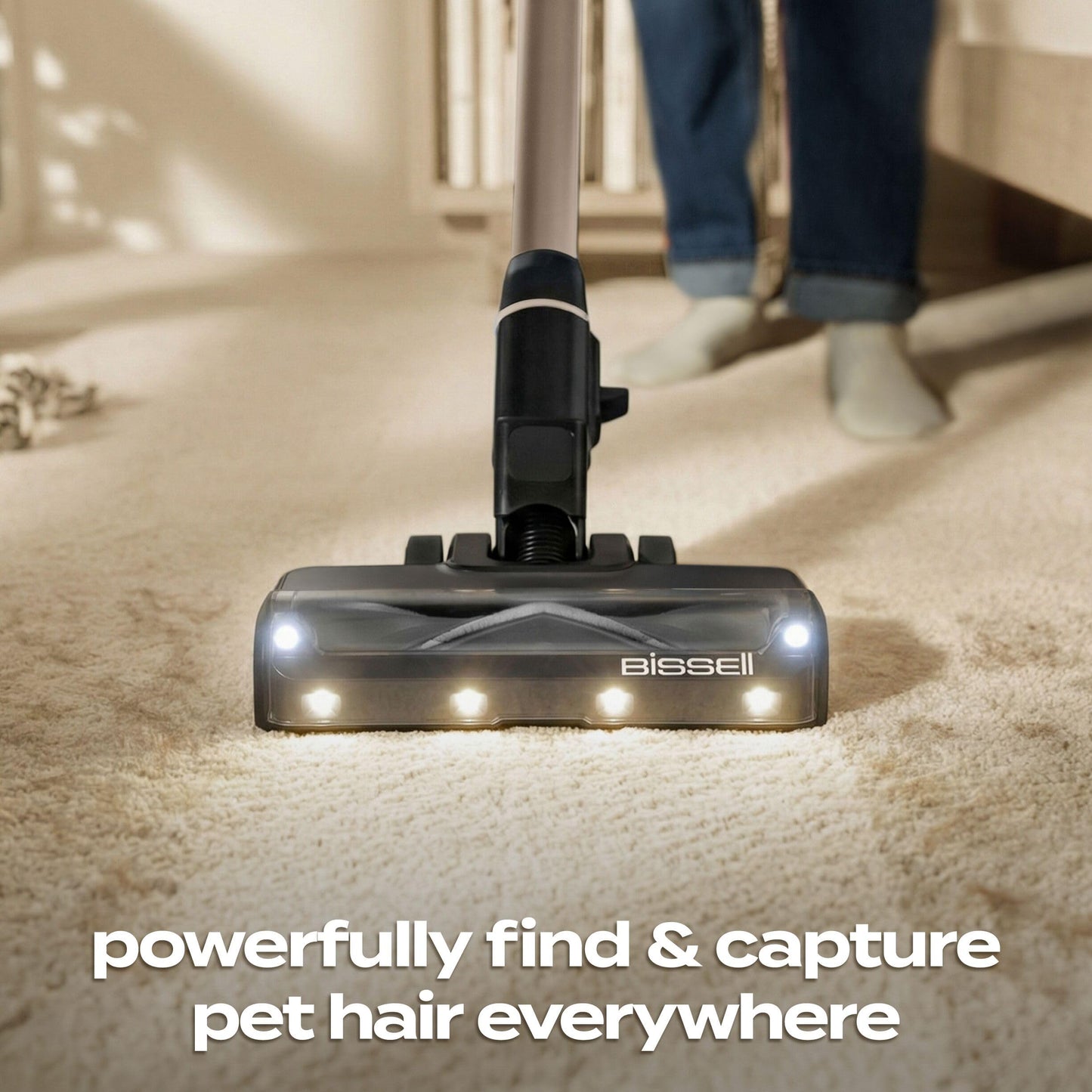 Bissell PowerClean FurGuard Self-Standing Cordless Vacuum w/Self-Cleaning Brush Roll, Wall Mount, Upholstery Tool & Bright Headlights, Amazon Exclusive Limited Edition Color, Coastal Clean, 4039A