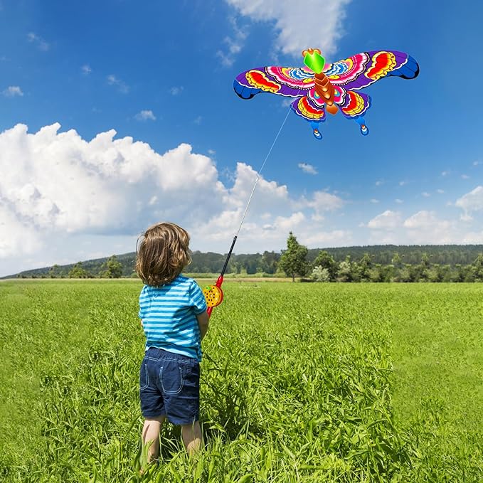 HENGDA KITE Fishing Rod Kite,for Kids and Adults,Easy to Fly,Excellent Fabric and Structure Design,The Pictures are Beautiful in high Definition,Suitable for Beginners(13x8) in.