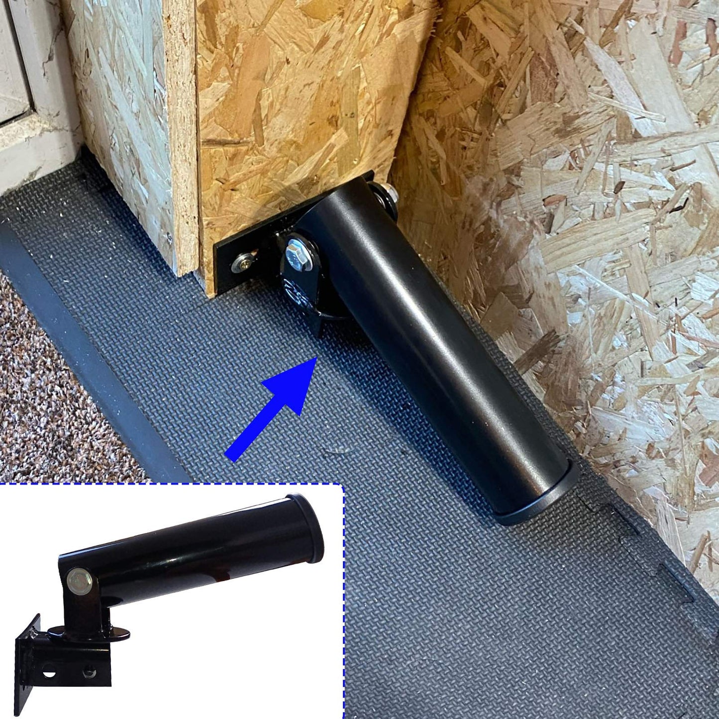 Wall Mount Post Landmine Attachment for Barbell Bar with 360 Degree Rotation, T-bar Row Attachment Landmine Base, Fitness Exercise Equipment Fits 2 Inch Olympic Bars (UP)