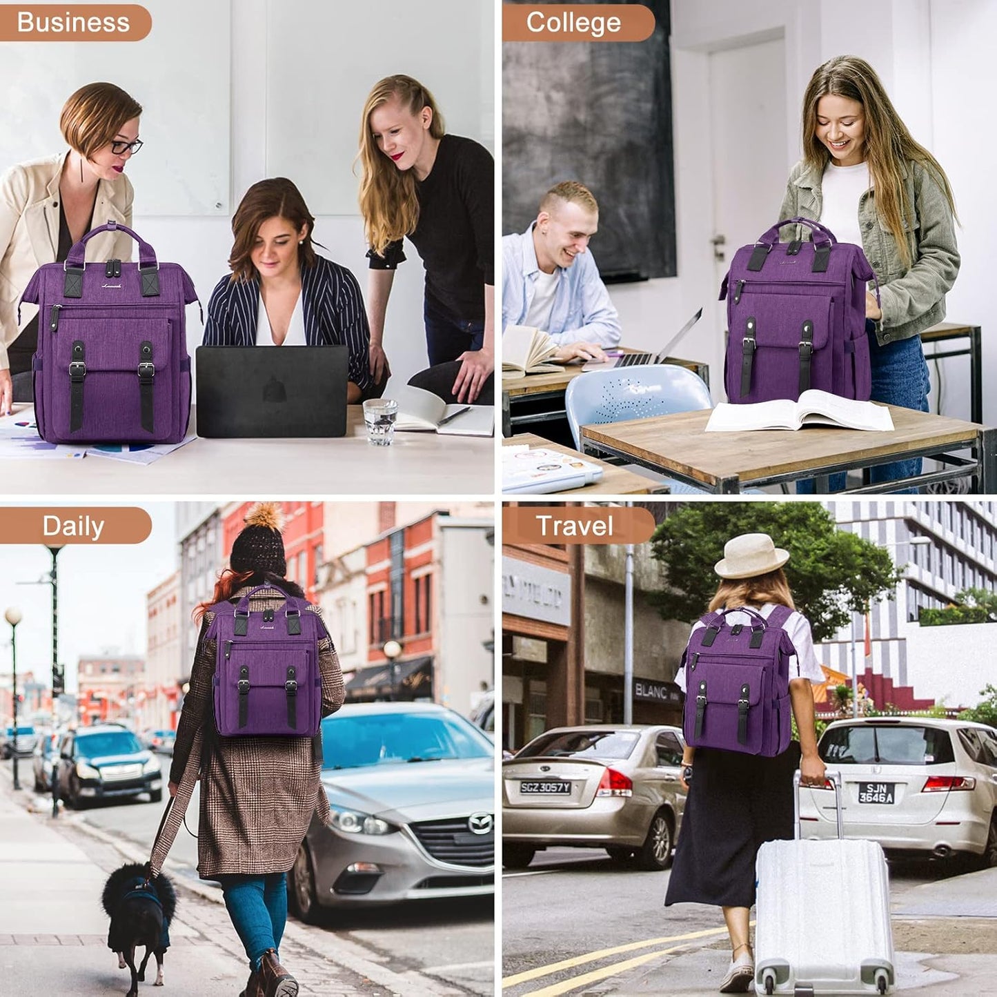 Backpack Backpack, Backpack Commuter 17 Inch, LOVEVOOK Laptop for Women Work Travel Teacher Doctor Nurse Bags College