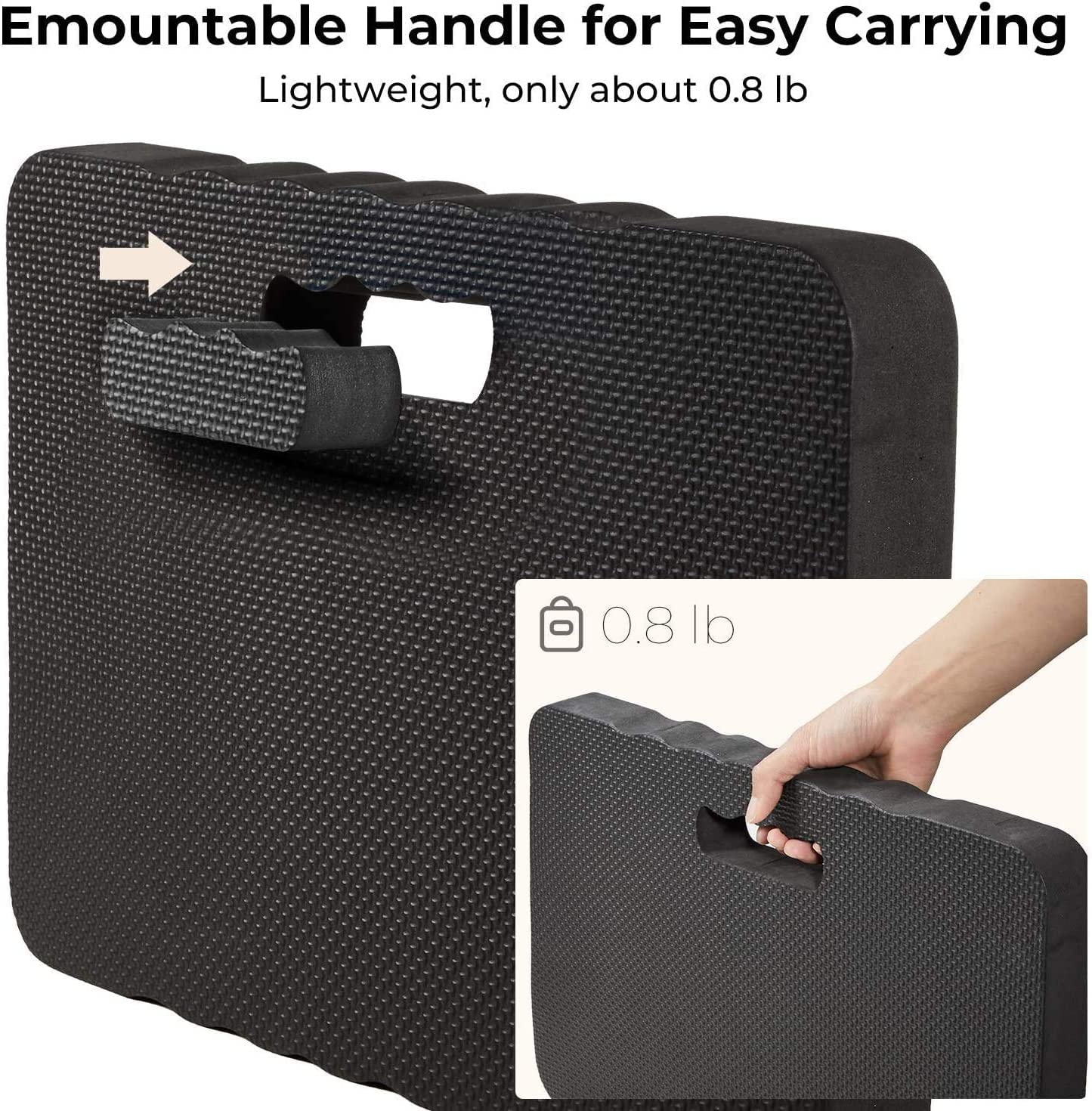 Ohuhu Premium Thick Kneeling Pad, 2-Pack Large Comfortable Gardening Knee Mat with 2 Different Surfaces, Extra Thick Knee Cushion Kneeler for Gardening Work Baby Praying, Gifts for Women Men Seniors