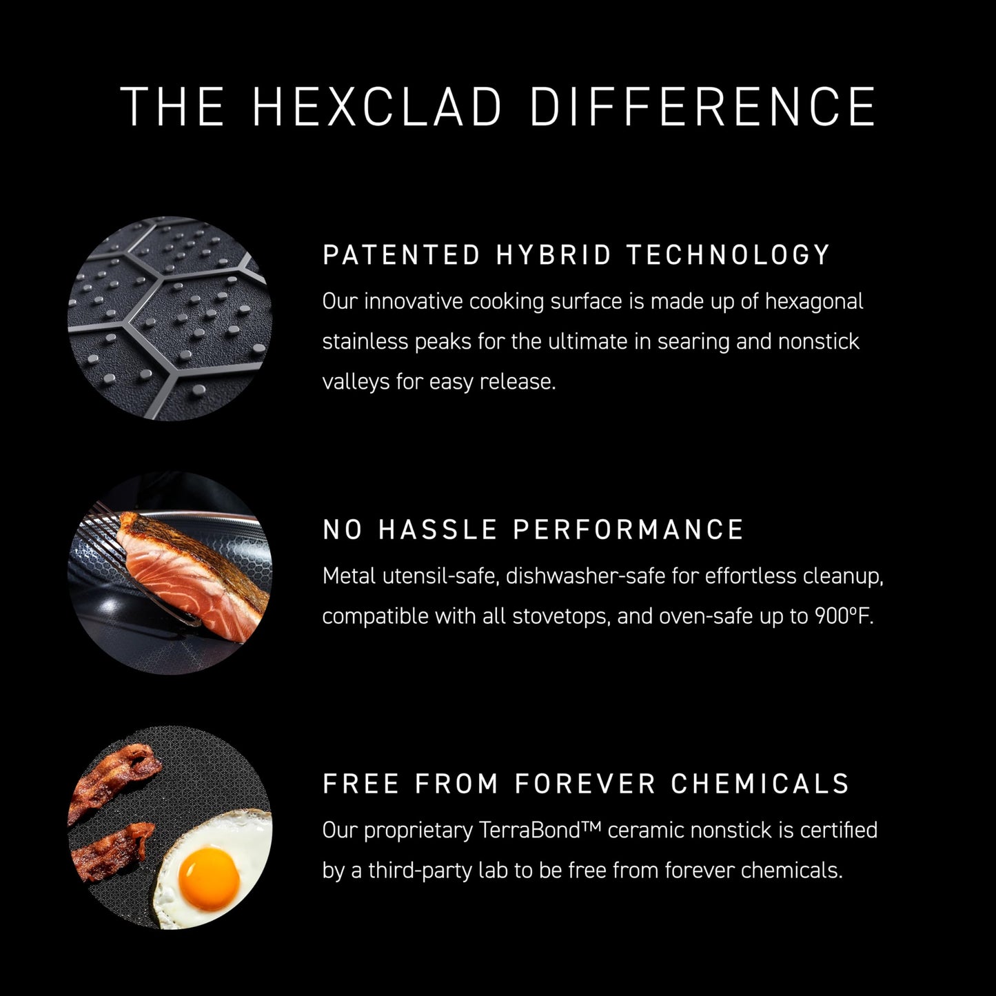 HexClad Hybrid 17 x 14 Inch Rectangular Nonstick Roasting Pan with Rack, Dishwasher-Friendly, Oven-Safe Up to 900°F, Compatible with All Cooktops