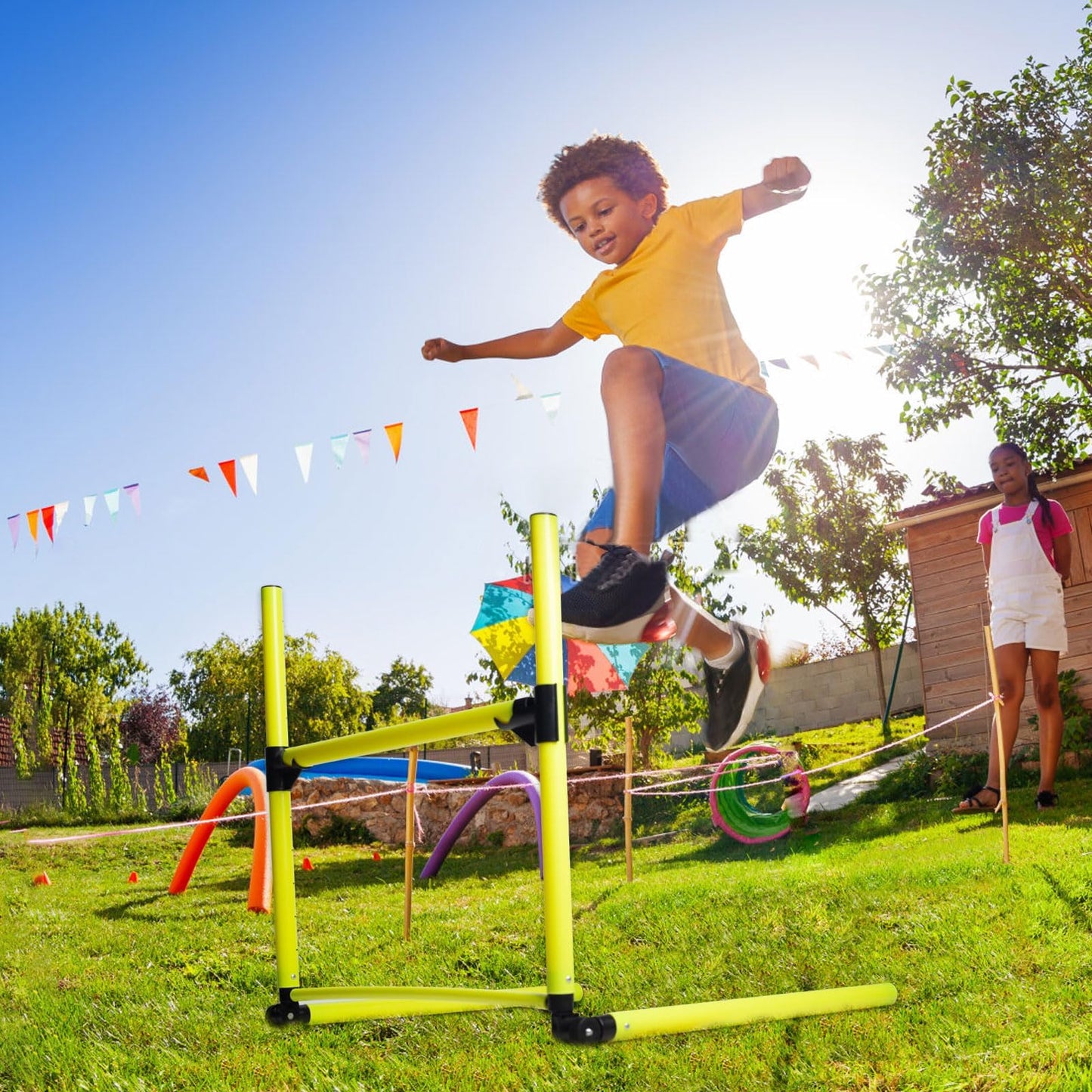 pindaprda Adjustable Hurdles with Scale - Detachable Agility Training Equipment for Track, Soccer & Football, Indoor & Outdoor Use, Ideal for Athletic Jumping & Speed Drills 1PC