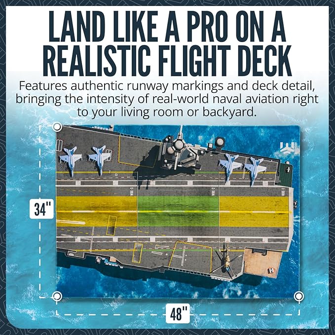 Carrier Landing Pursuit - Indoor Outdoor Toys Toss Game with Foam Gliders, Aircraft Carrier Landing Challenge, Airplane Toy, Glider, Toy Planes, Flying Toys, Air Plane Toy, Novelty Board Games & Toys