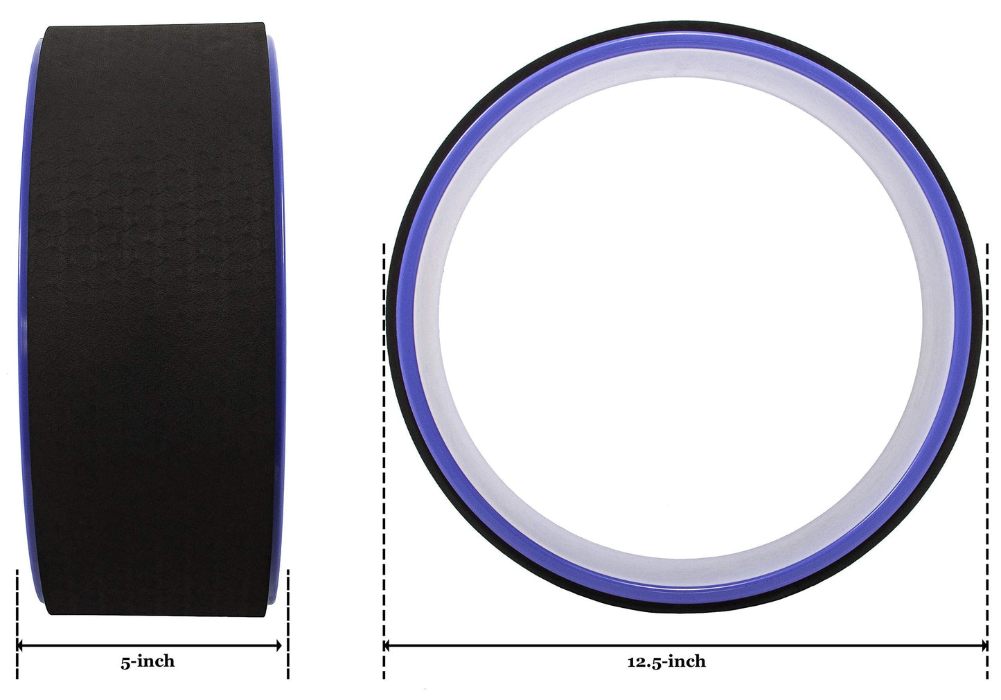 Fitvids Yoga Wheel for Stretching Yoga Prop Wheel, Comfortable Support for Poses and Backbends, Purple