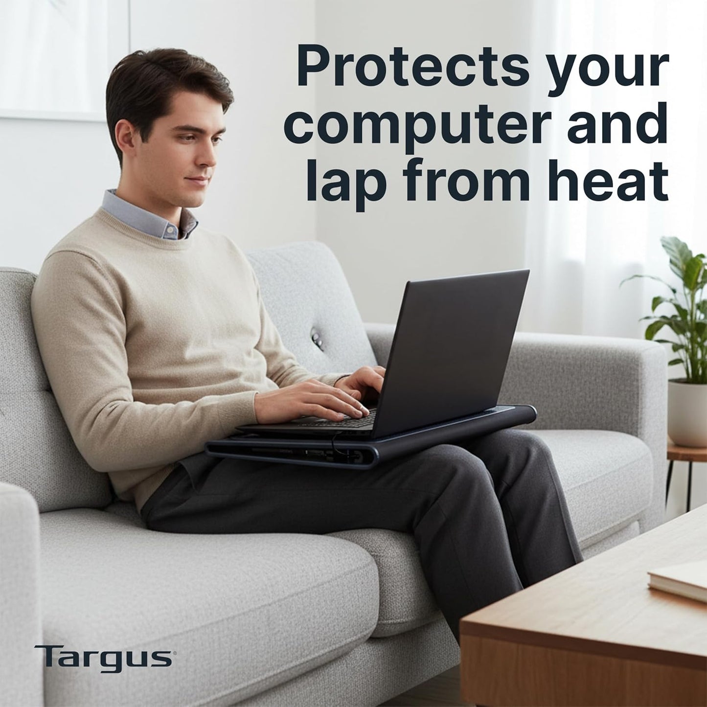 Targus 17 Inch 17" (AWE55US) Dual Fan Lap Chill Mat - Soft Neoprene Laptop Cooling Pad for Heat Protection, Fits Most
