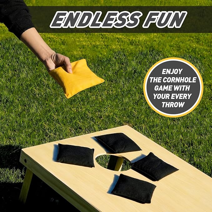 Cornhole Bags Set of 8 Regulation Corn Hole Bean Bags for Cornhole Game, Professional Weather Resistant Corn Hole Bags with Tote Bag