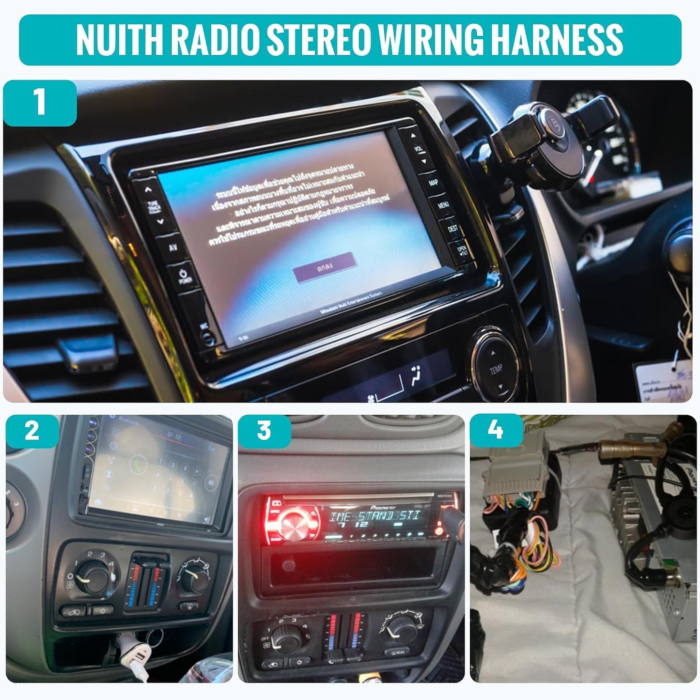 2010-2019 Subaru/1992-2019 NuIth Radio Wiring Harness Compatible with Toyota Non-JBL System, Male+Female Stereo Wiring