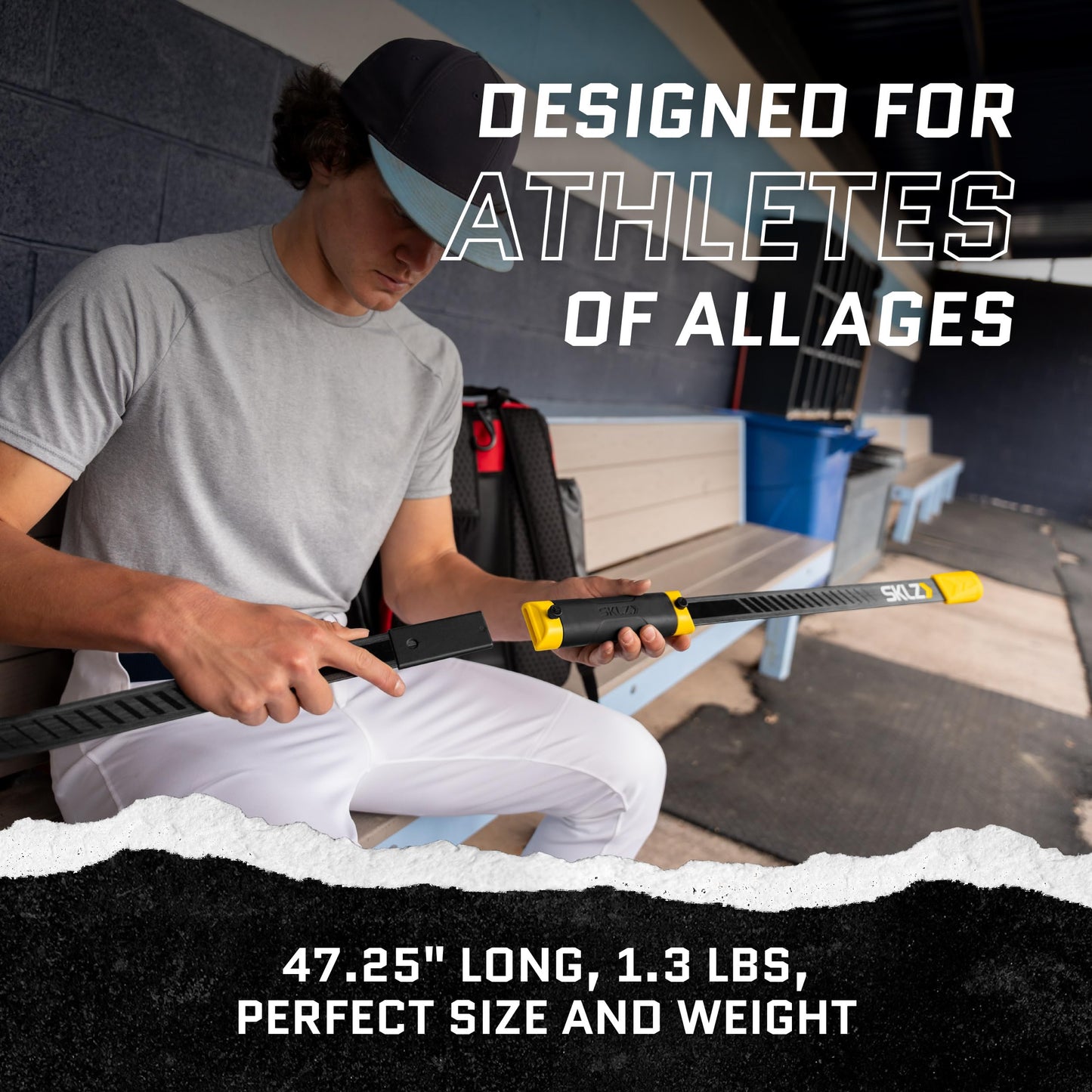 SKLZ Shoulder Bow Dynamic Resistance Training Tool with Fiberglass Blades for Shoulder Stability and Strength – Ergonomic Handle, Portable 3-Piece Design for Easy Transport – Includes Training Guide