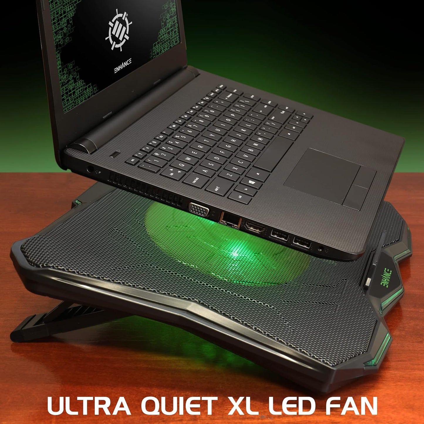 ENHANCE 5 7 Settings 17 inches 1 800 Cryogen Gaming Laptop Cooling Pad Stand - Laptop Cooler with Adjustable Height