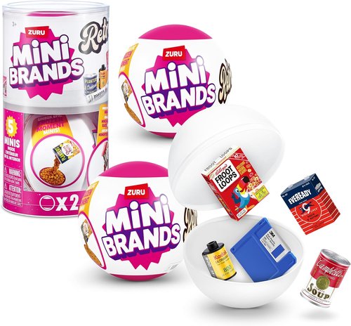 Mini Brands Retro Capsule 2-Pack | 60+ Mystery Mini Collectibles | Real Licenses & Rare Finds