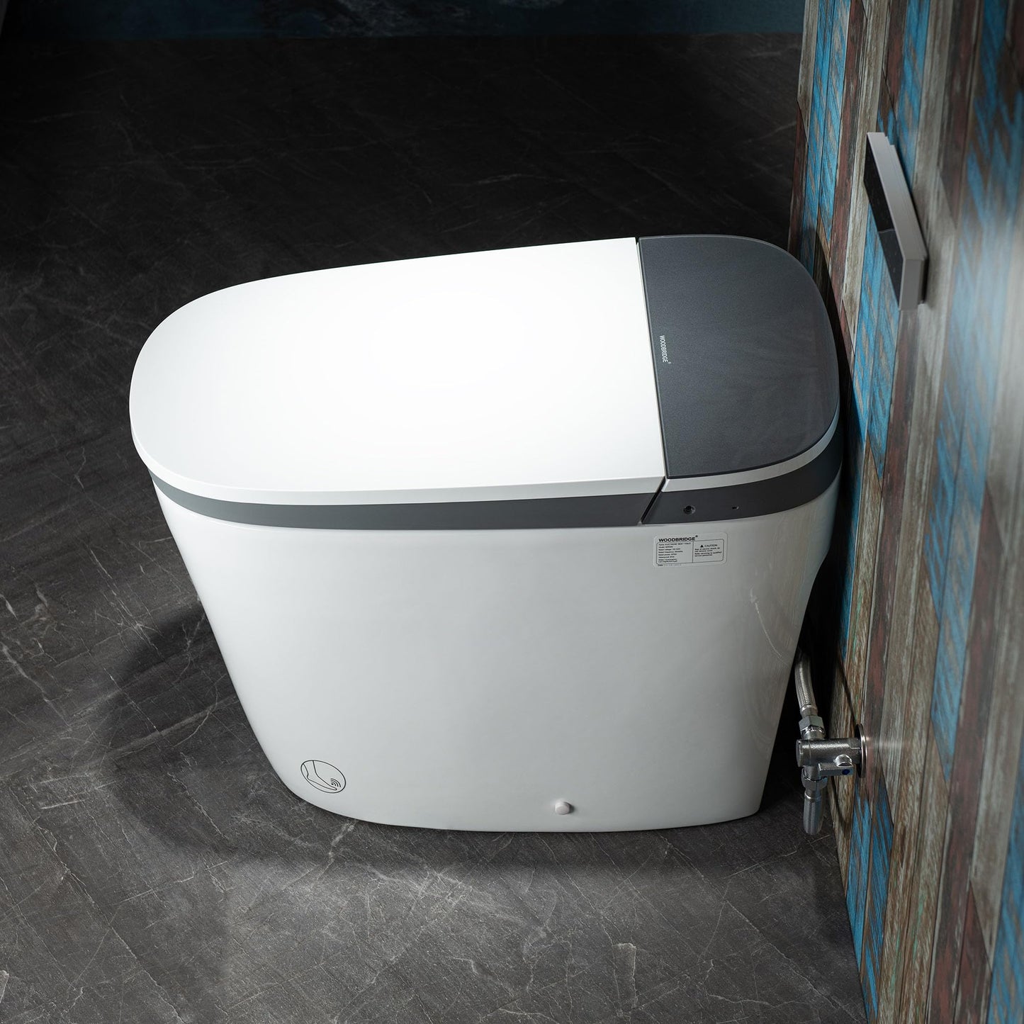 WOODBRIDGE Smart Toilet with 1000g MaP Flush Score, Foam Shield, Moving Dryer, Blackout Flush, ADA Comfort Height, Auto Open & Close, Heated Seat, B0930S