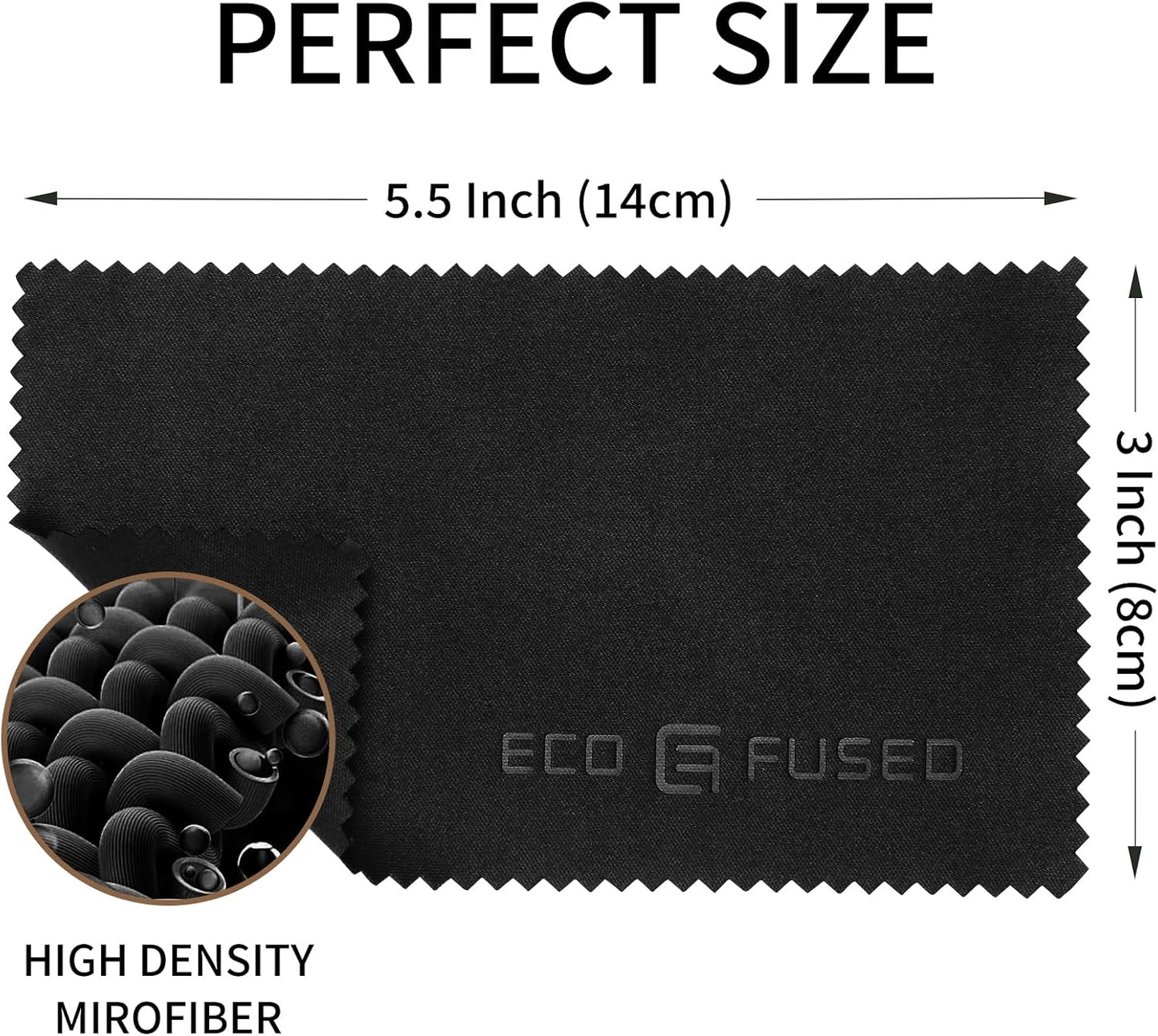 50 Pack (5.5 3 inches) Eco-Fused Microfiber Cleaning Cloths - - x for Cleaning Glasses, Spectacles, Camera Lenses