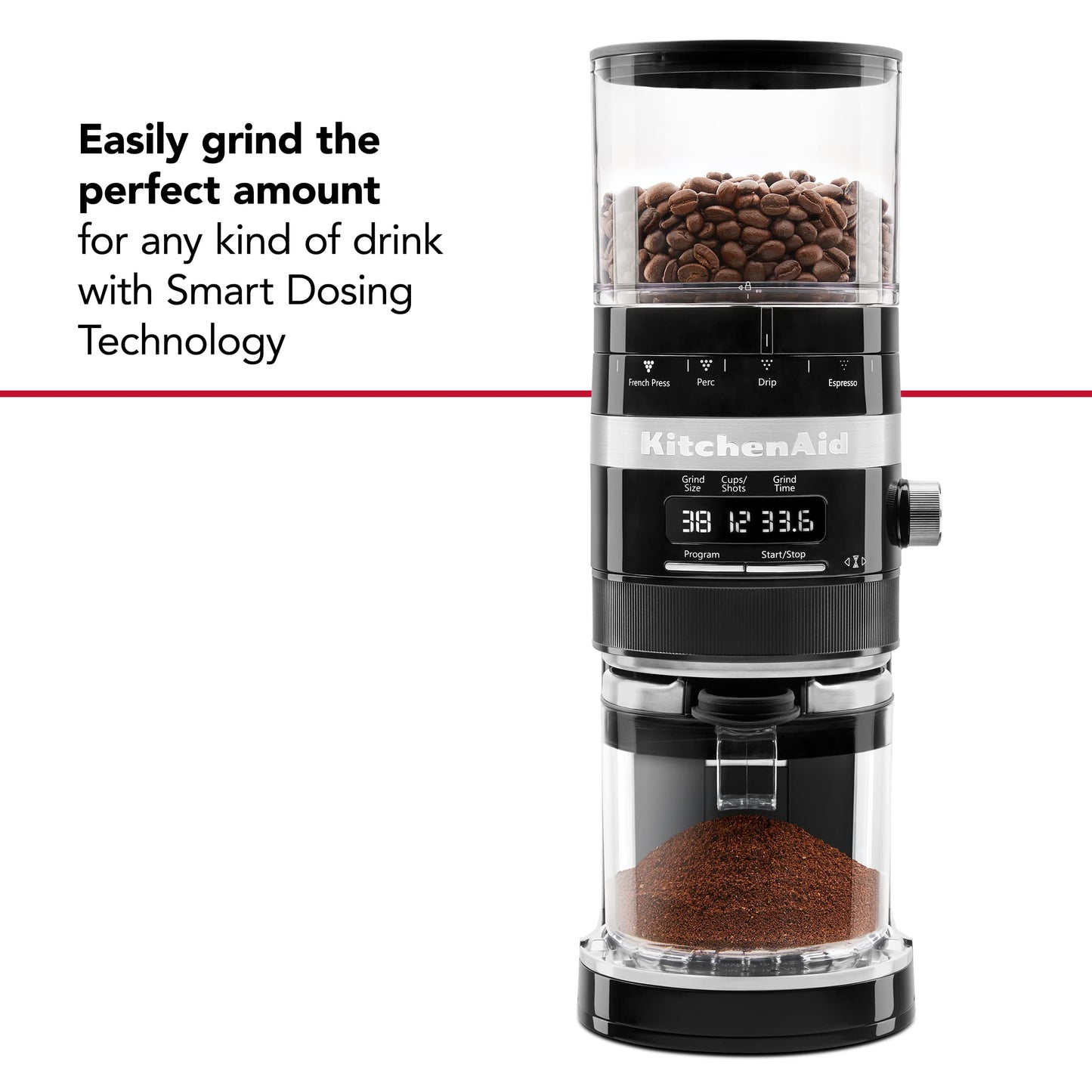 KitchenAid Burr Coffee Grinder, KCG8433, Onyx Black