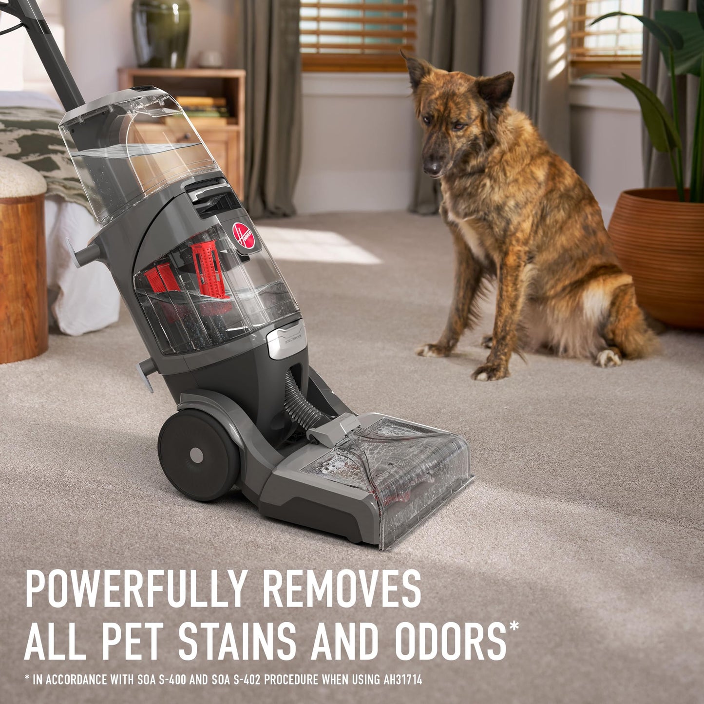 Hoover SmartWash Pet XL Upright Carpet Cleaner Machine for Carpet and Upholstery, Automatic Deep Cleaning Carpet Shampooer, Converts to Spot Cleaner, Pair with Hoover Carpet Cleaner Solution