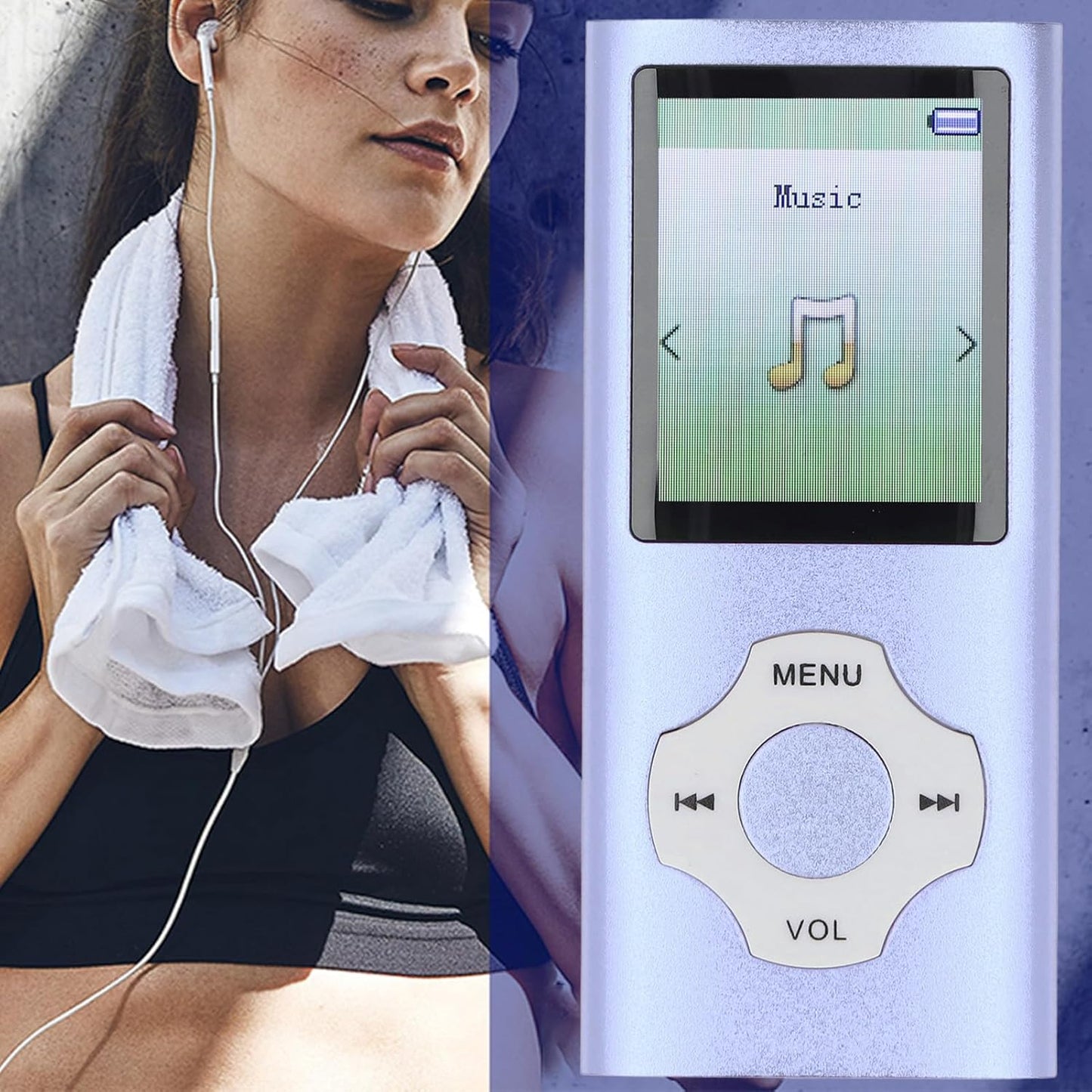 Zunate 128GB MP3 MP4 MP3, 1.8in Player with Bluetooth and WiFi, Portable Lossless Sound HiFi Sound Color Screen