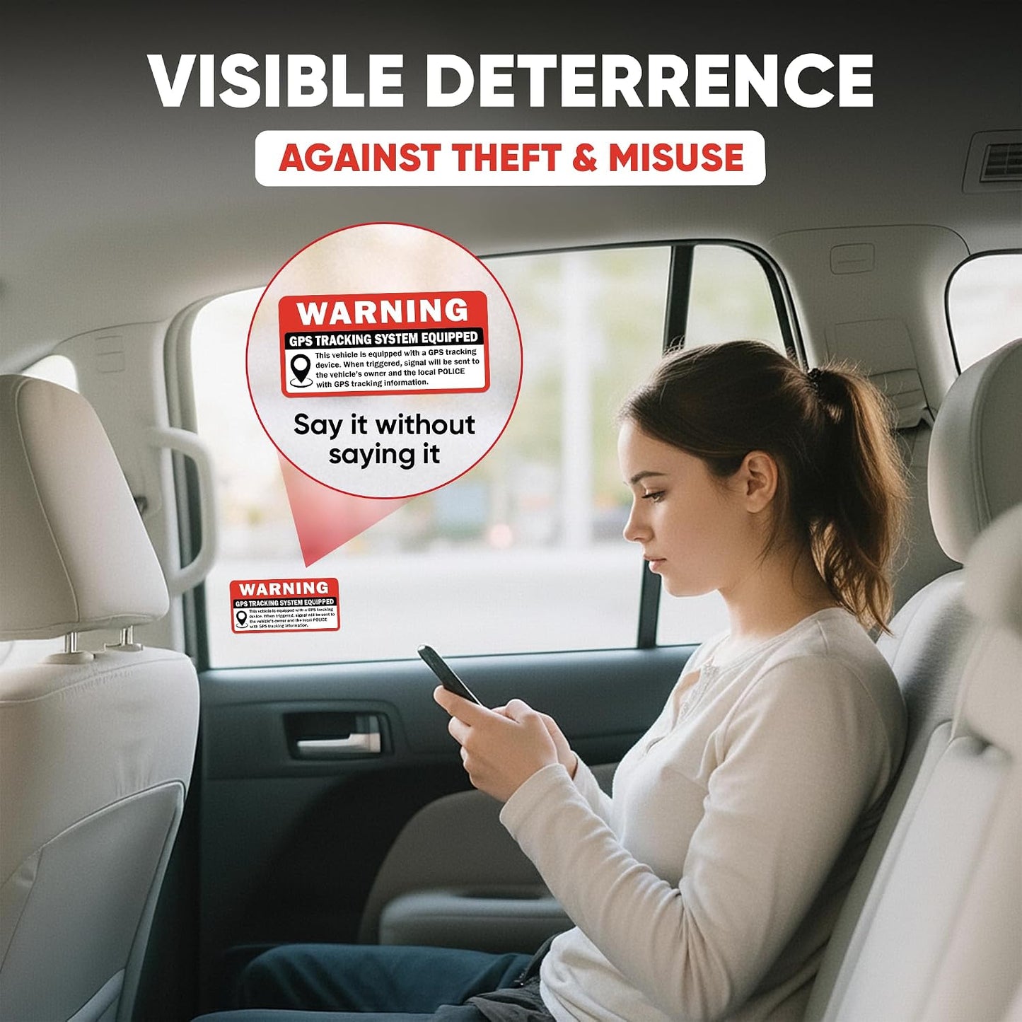 Sticky Expressions (8 3" 1.5" GPS Tracking Sticker For Car Pcs), Size by - Strong Adhesive, Durable, Waterproof, UV