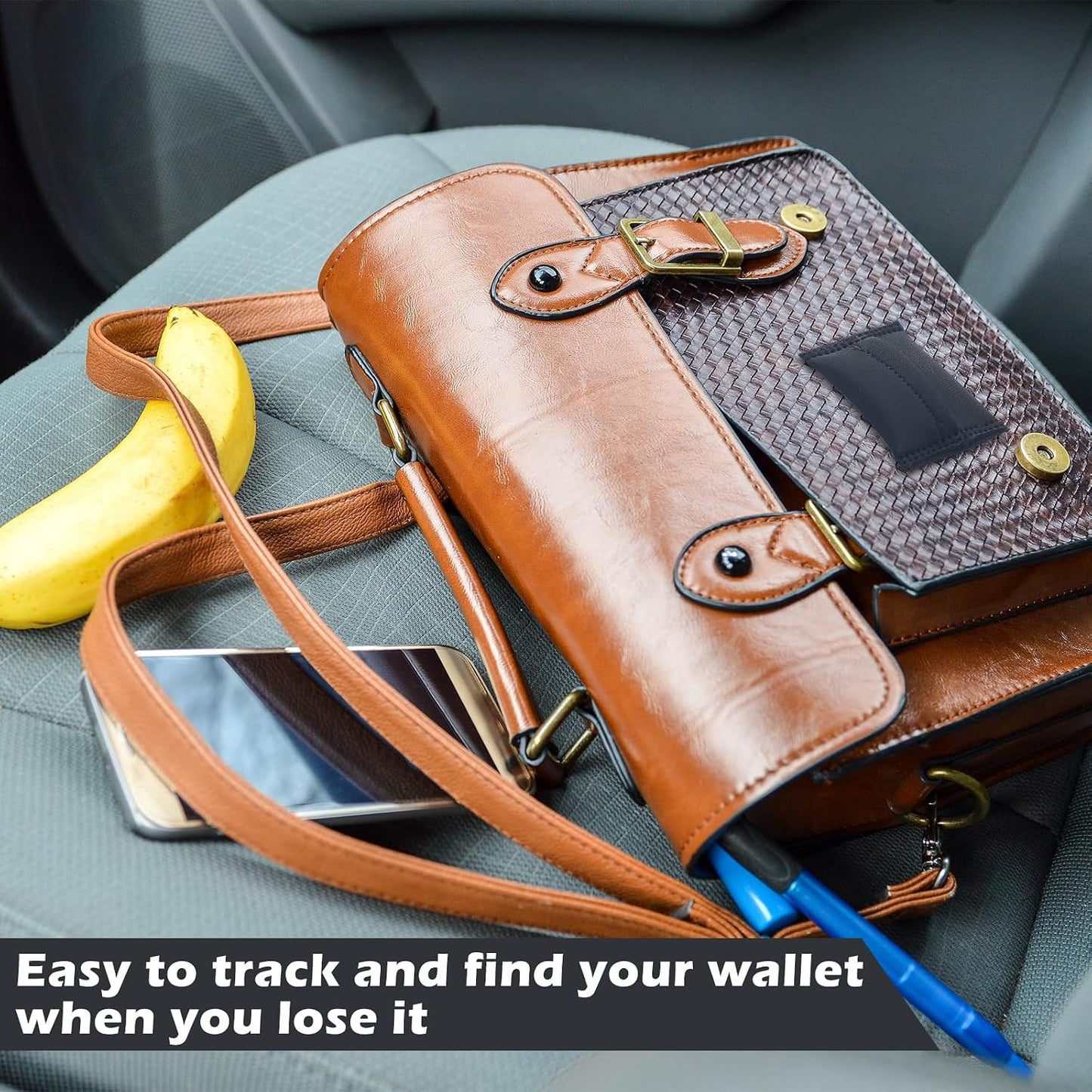Datanly 20 Backpack, Pcs Airtag Luggage Tag Hidden Holder Compatible with Air Tag Tracker Device Fabric GPS Holder