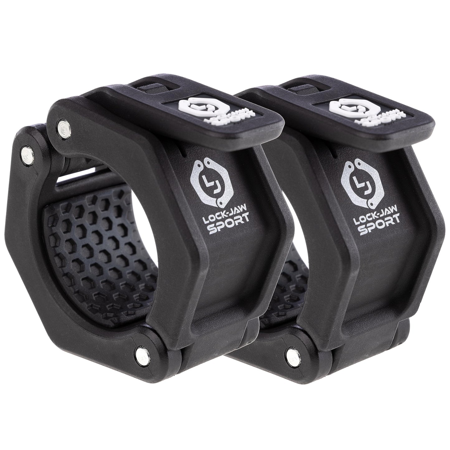 Lock-Jaw Barbell Collars Sport Olympic Barbell Clamps 2 Pcs – Heavy Duty Bar Clamps for 2” & 50mm Olympic Bars – Secure Weight Bar Clamps for Strength Training & Home Gym Accessories – Black