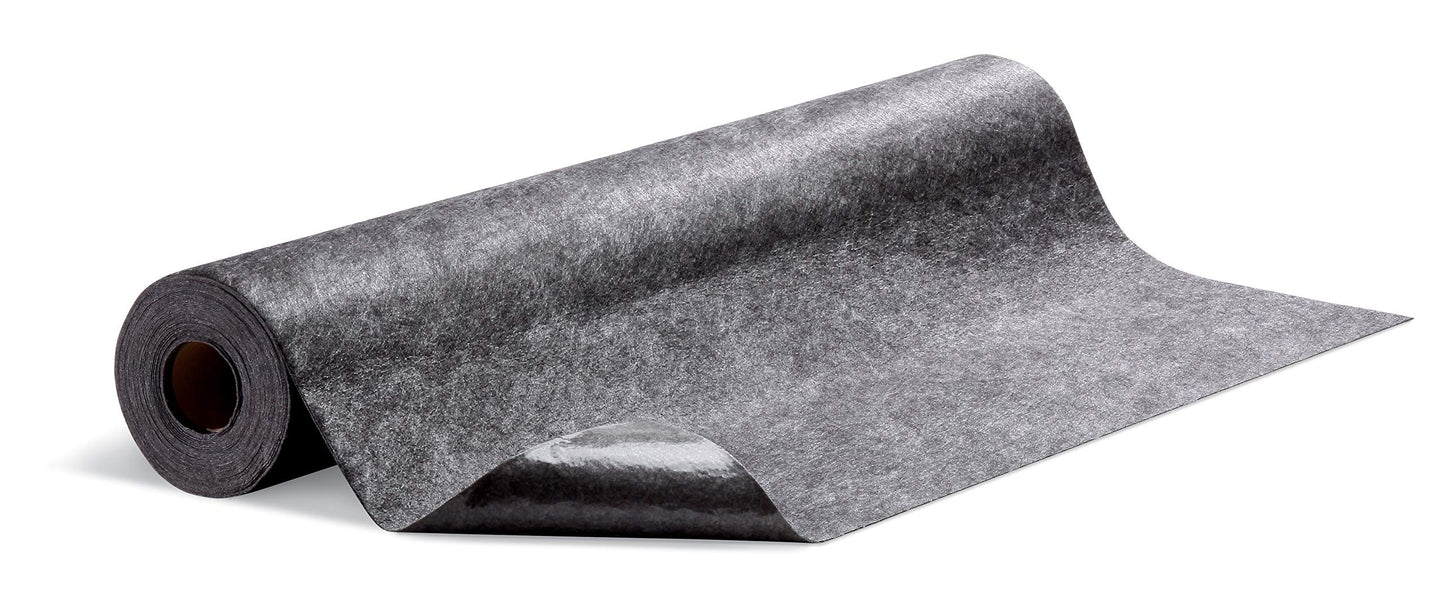 PIG Grippy Floor Mat | Industrial Entrance Mat with Adhesive Backing | 4' x 50' Mat Runner | Gray | GRP48201-GY