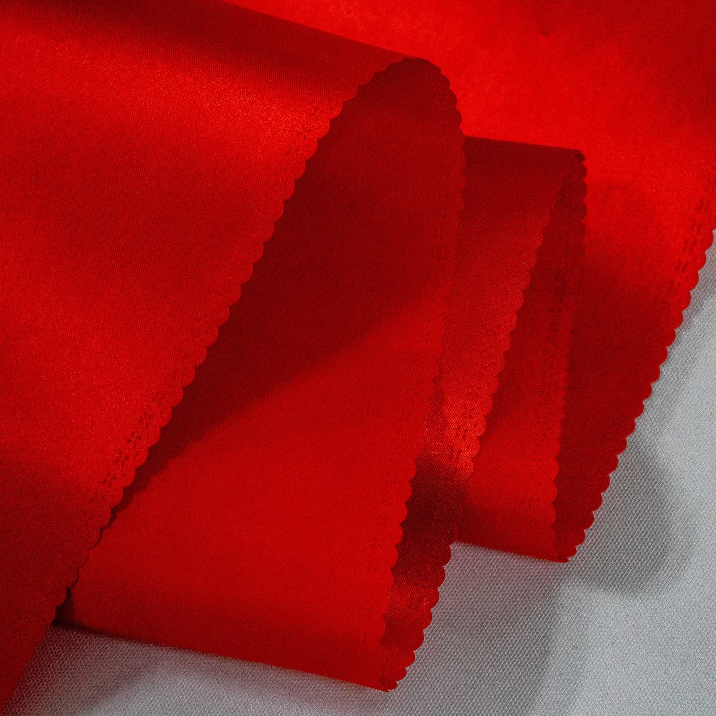 HMQIANG 12 Pack Red Table Runners, Satin Table Runner 12x108 Inches Long, Silk and Smooth Fabric Table Runner for Wedding, Parties, Banquets, Event Decoration