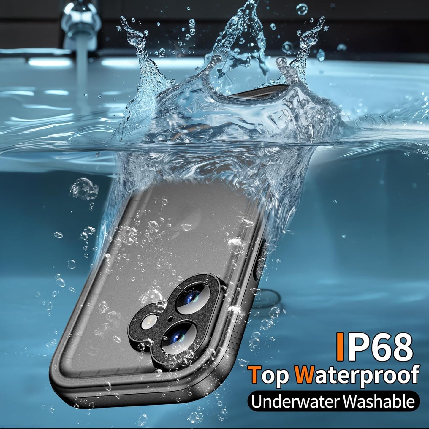 Cozycase 17 360 IP68 TOP Waterproof Case for iPhone - Military Heavy Duty Shockproof Full Body with Screen Camera